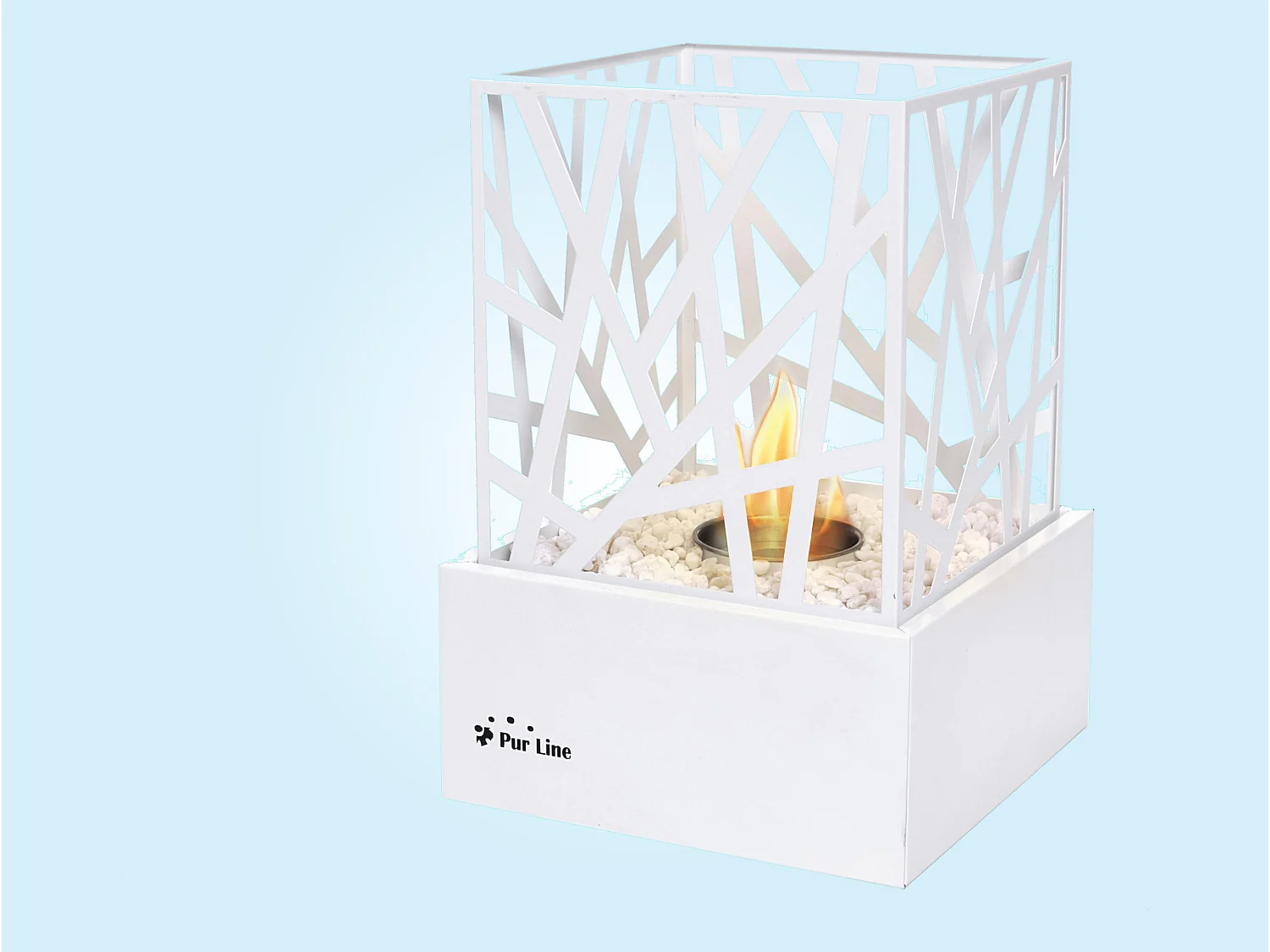 Chimenea de etanol diseño de sobremesa en acero esmaltado