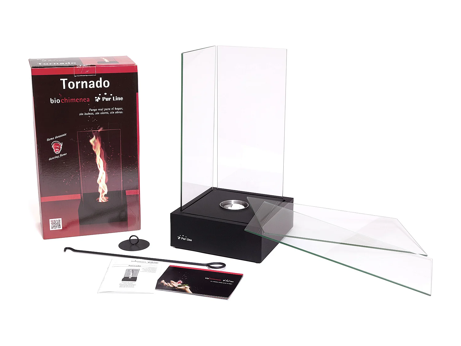 Tafelmodel ethanolhaard met tornado-effectvlam