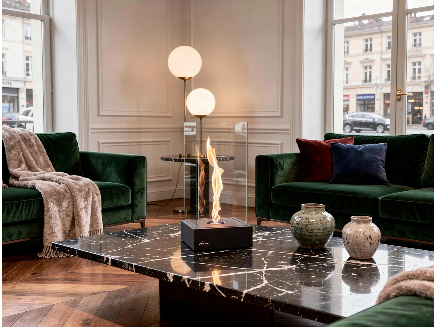 Tafelmodel ethanolhaard met tornado-effectvlam