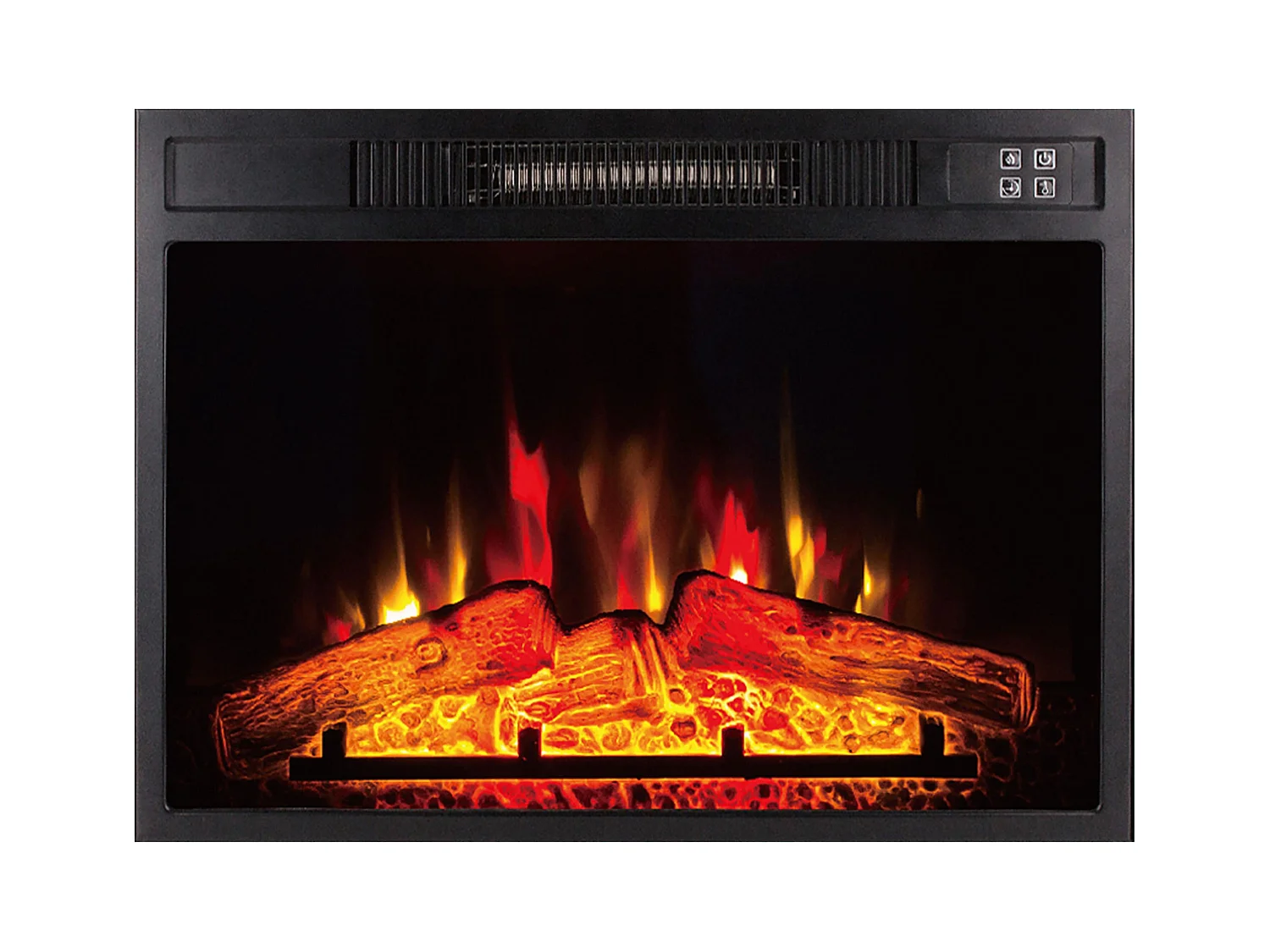 Elektrische haard 2000W voor wandmontage met afstandsbediening en regelbare vlam