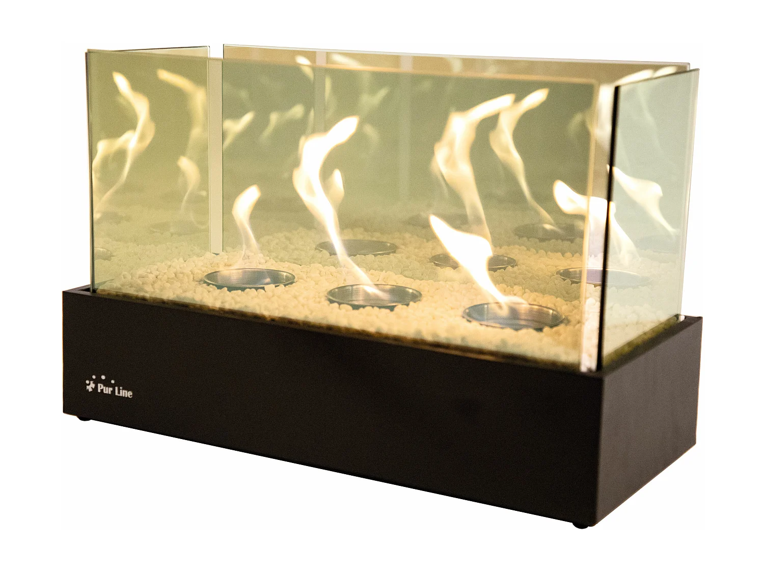 Cheminée de table à l'éthanol avec triple flamme