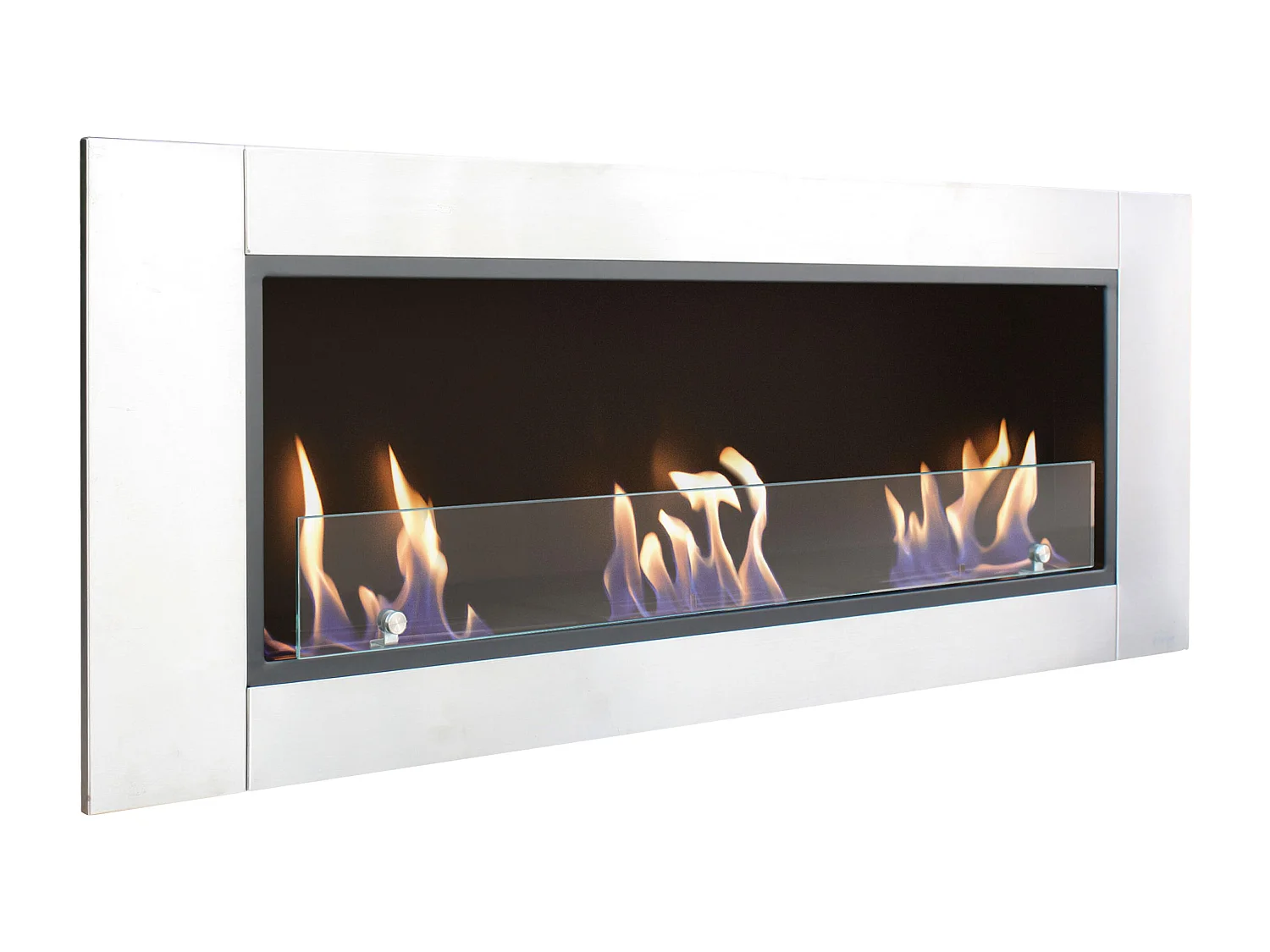 Bodenstehender Ethanol-Kamin, vertieftes Design, große Abmessungen und 3 Brenner