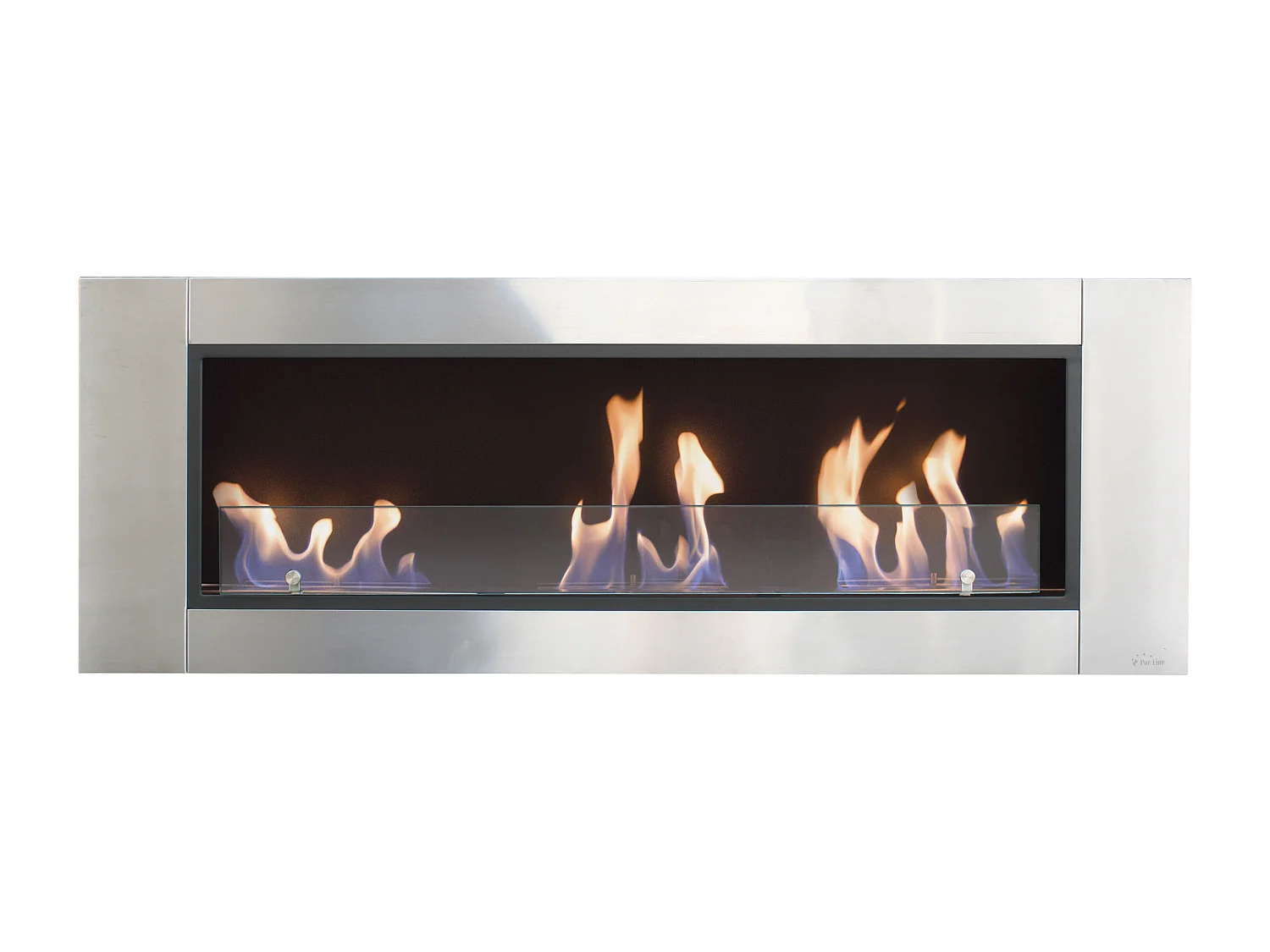 Bodenstehender Ethanol-Kamin, vertieftes Design, große Abmessungen und 3 Brenner