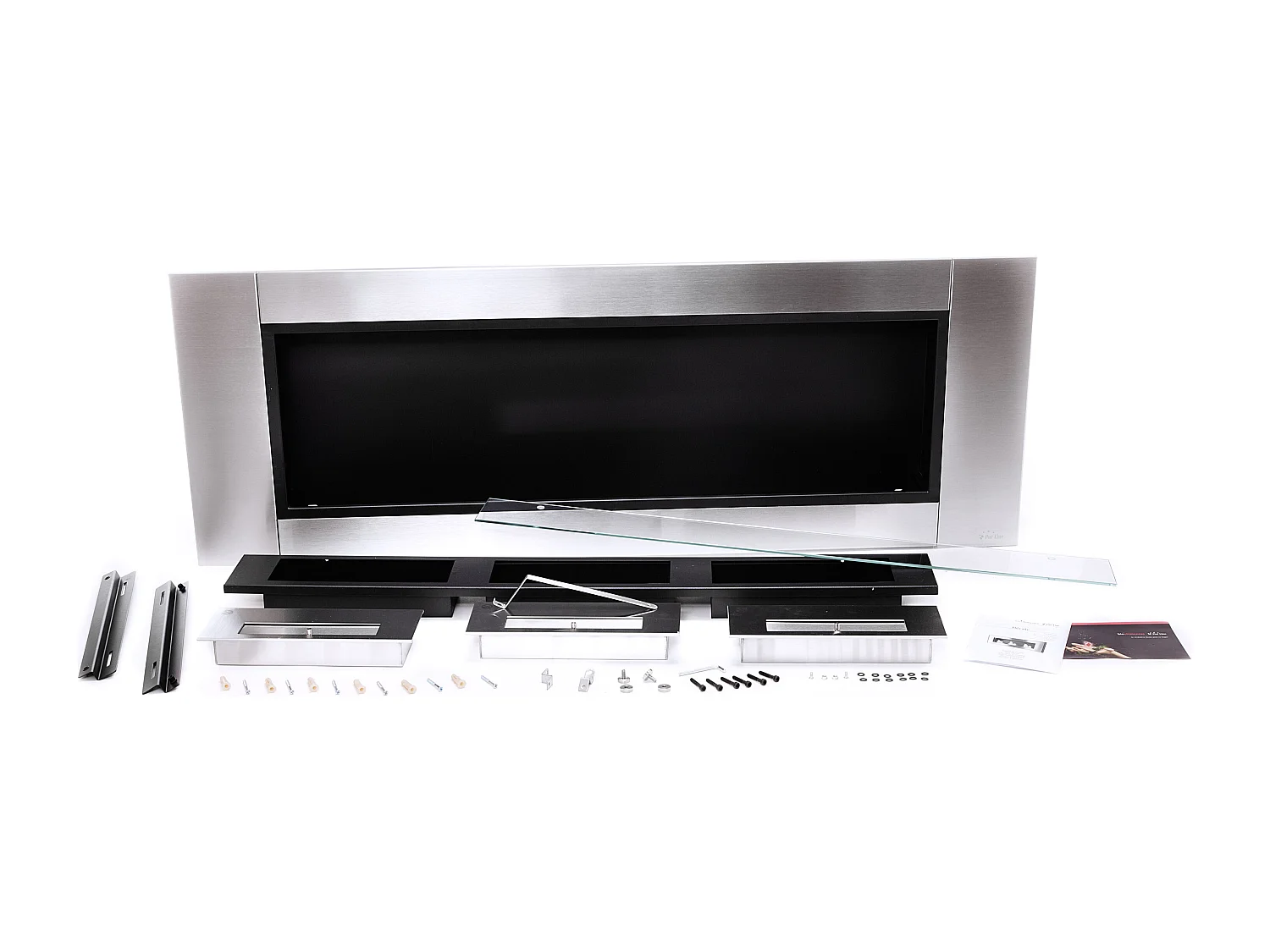 Staande ethanolhaard, inbouw, grote afmetingen en 3 branders