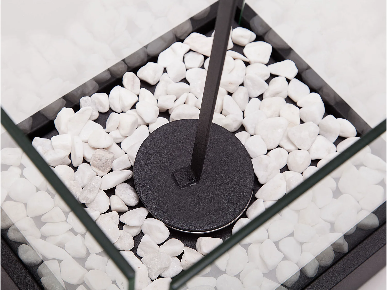 Cheminée éthanol de table en métal noir