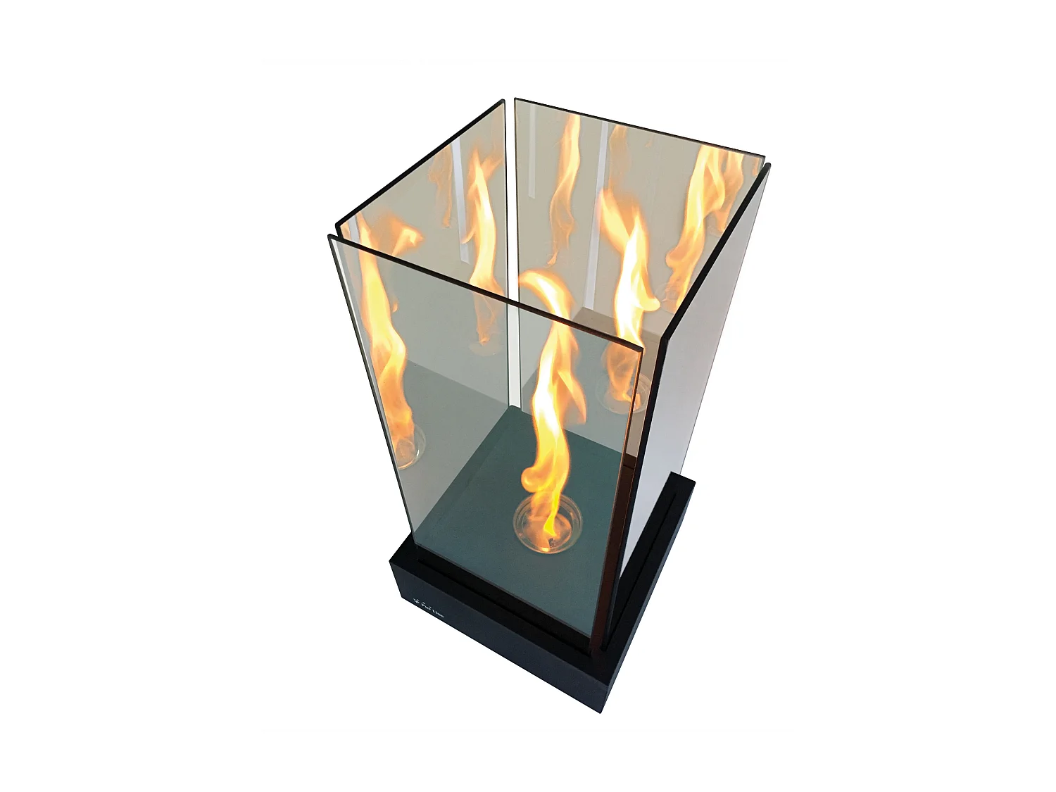 Biolareira de mesa com efeito de tornado e chama de efeito infinito