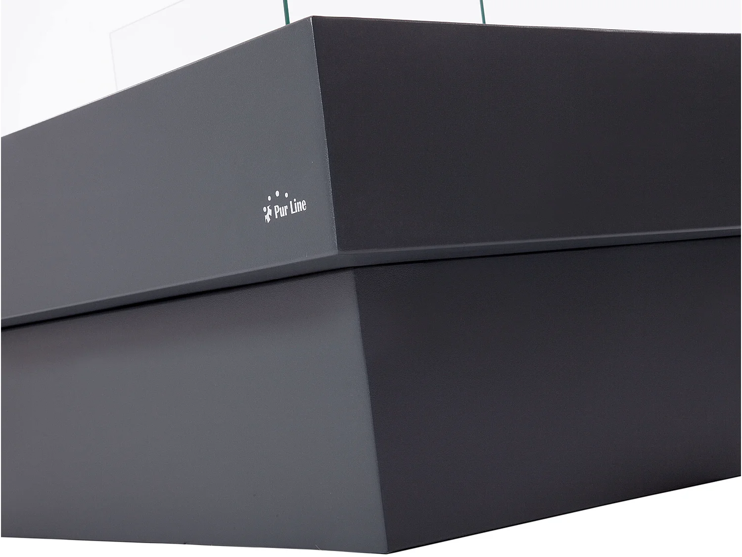 Cheminée éthanol au sol en acier noir avec brûleur central