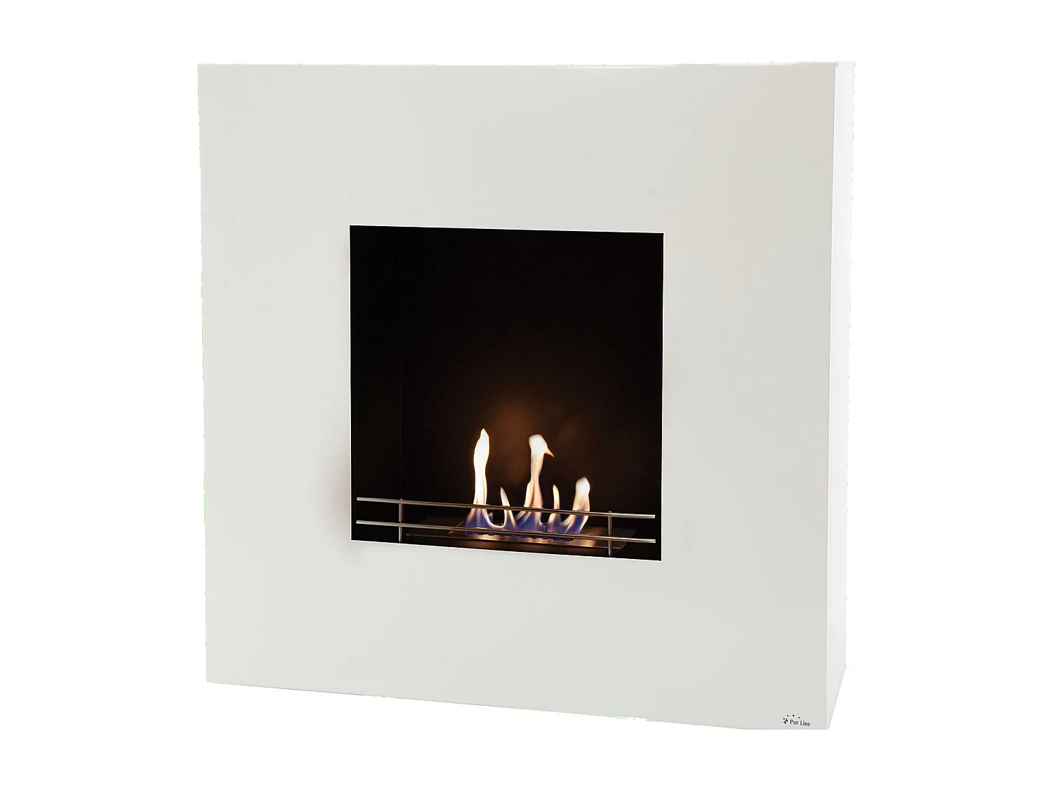 Biolareira de design quadrado de chão em aço lacado branco