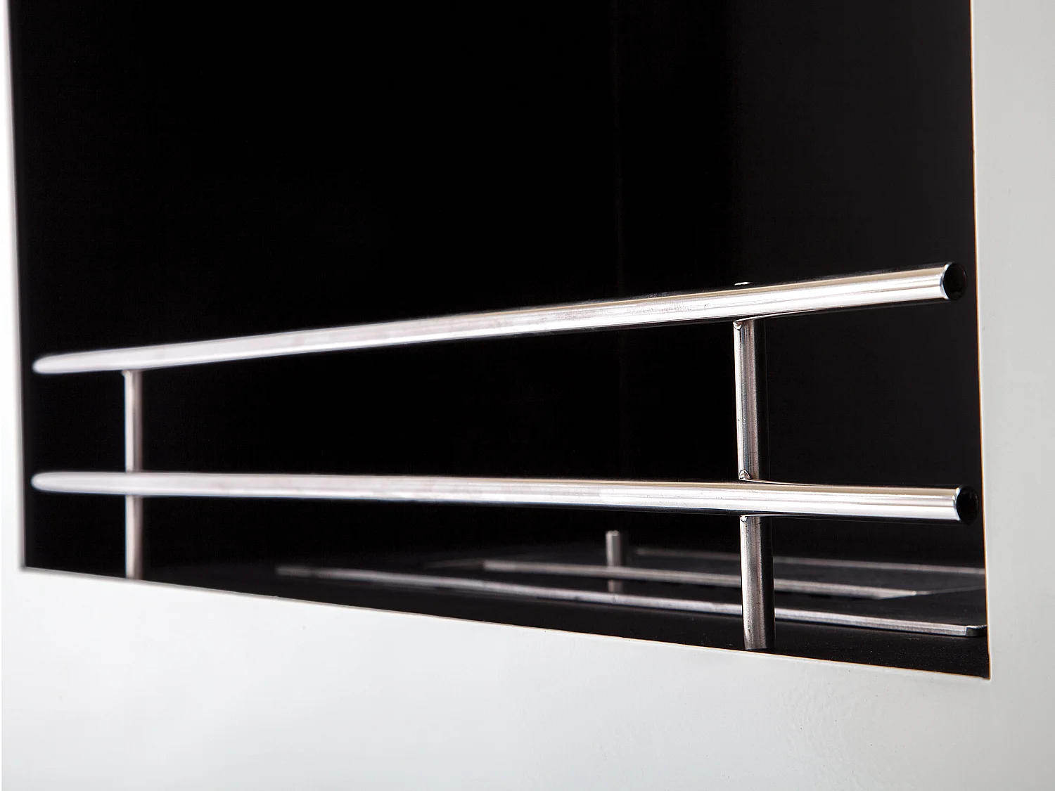 Biolareira de design quadrado de chão em aço lacado branco