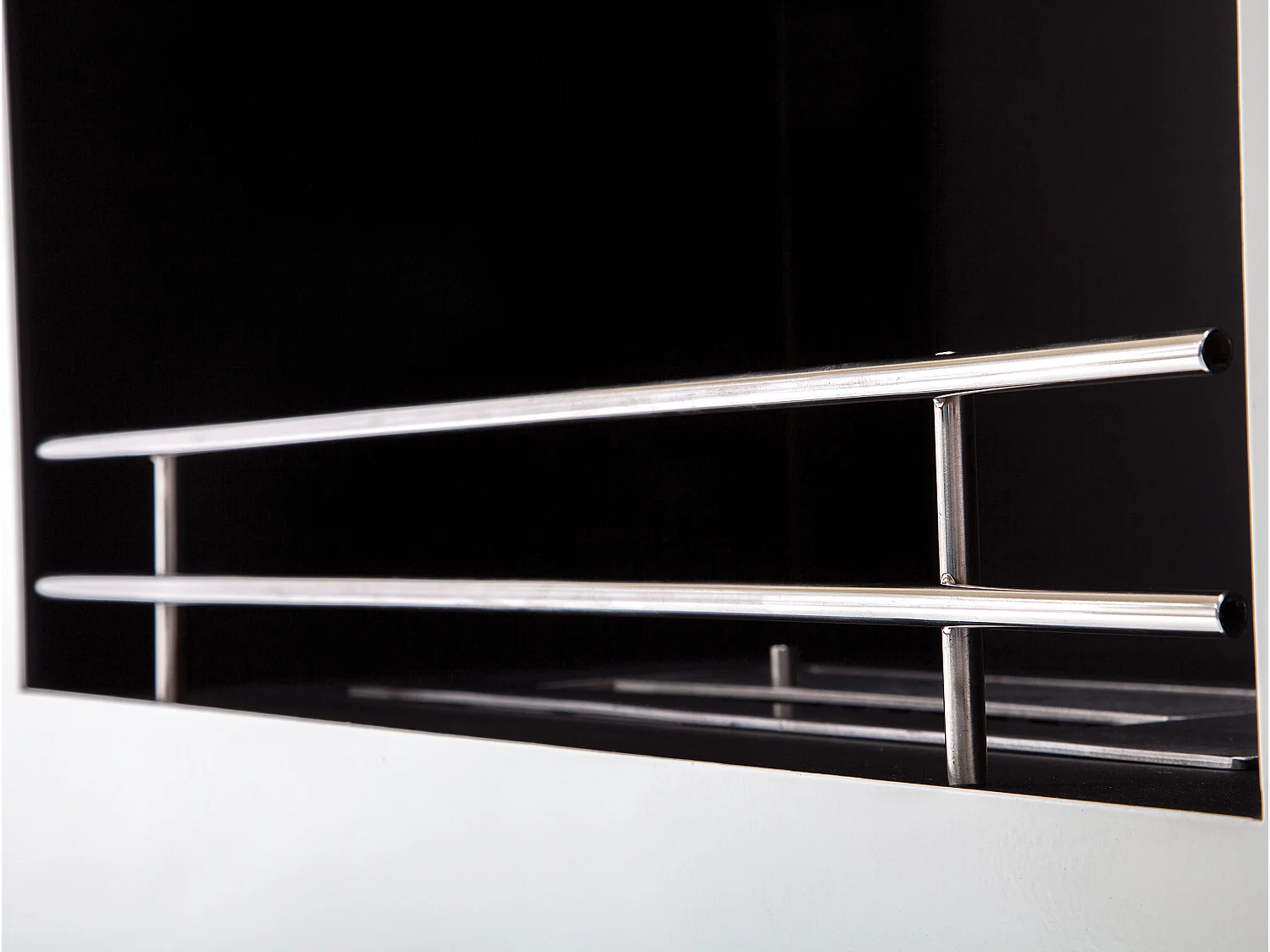 Biolareira de design quadrado de chão em aço lacado branco