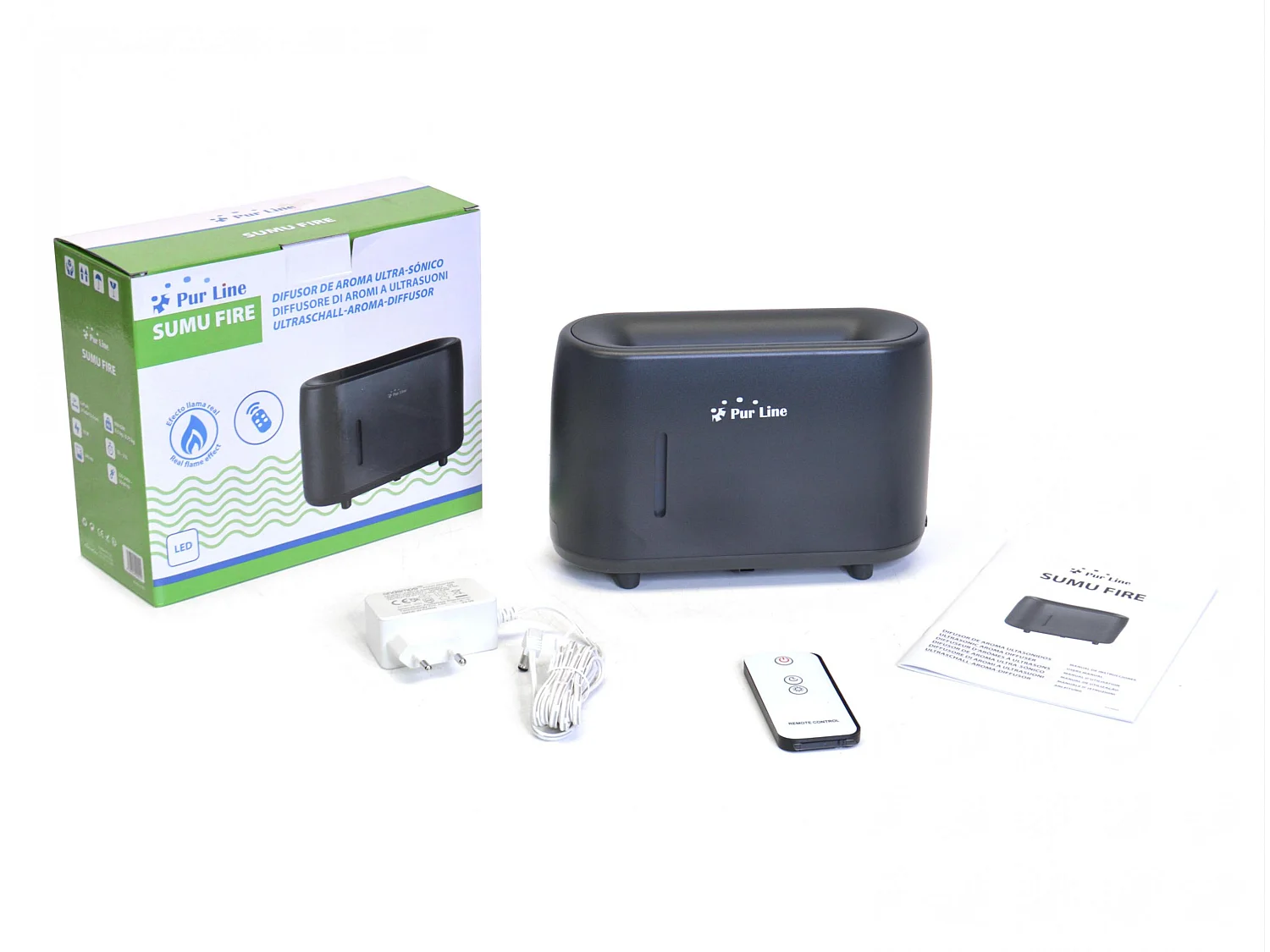 Difusor de aroma ultra-sónico com efeito de chama