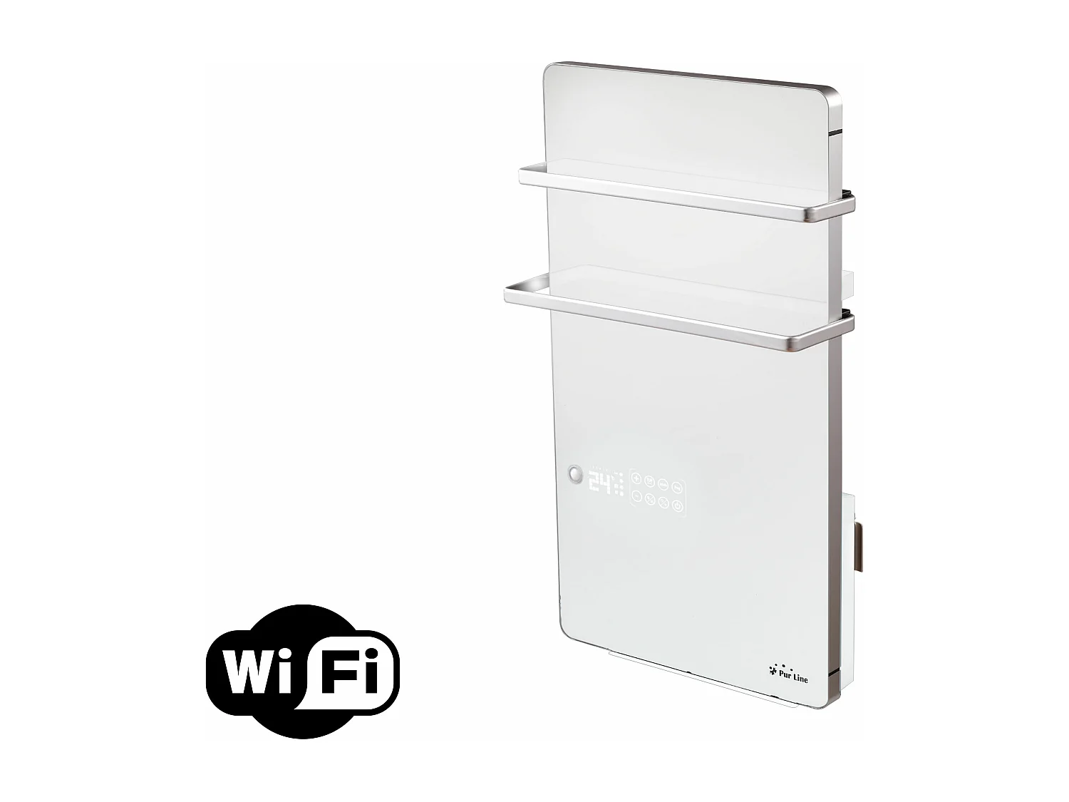 Aquecedor de toalhas elétrico digital de 2000 W com controlo WIFI