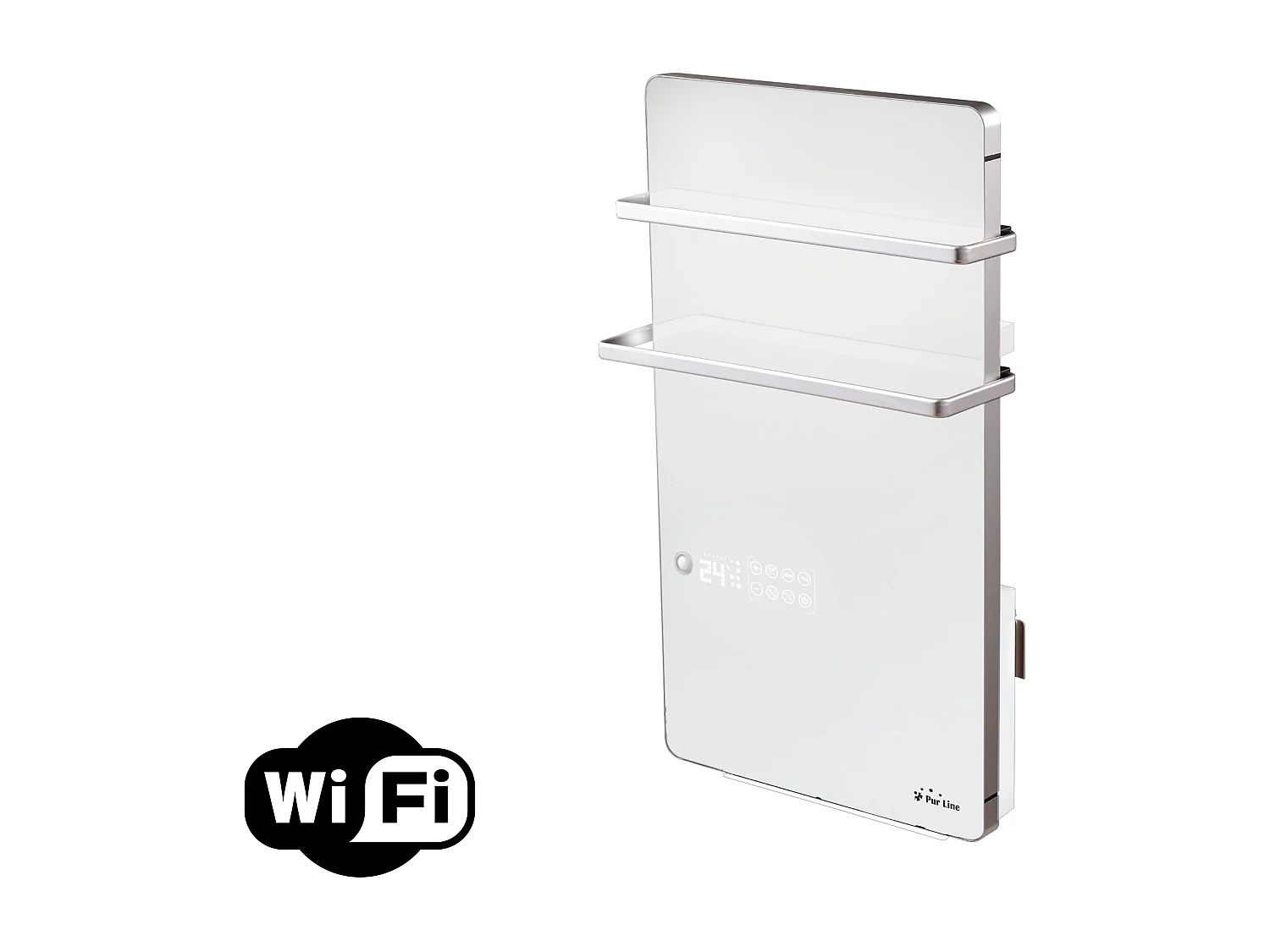 Aquecedor de toalhas elétrico digital de 2000 W com controlo WIFI
