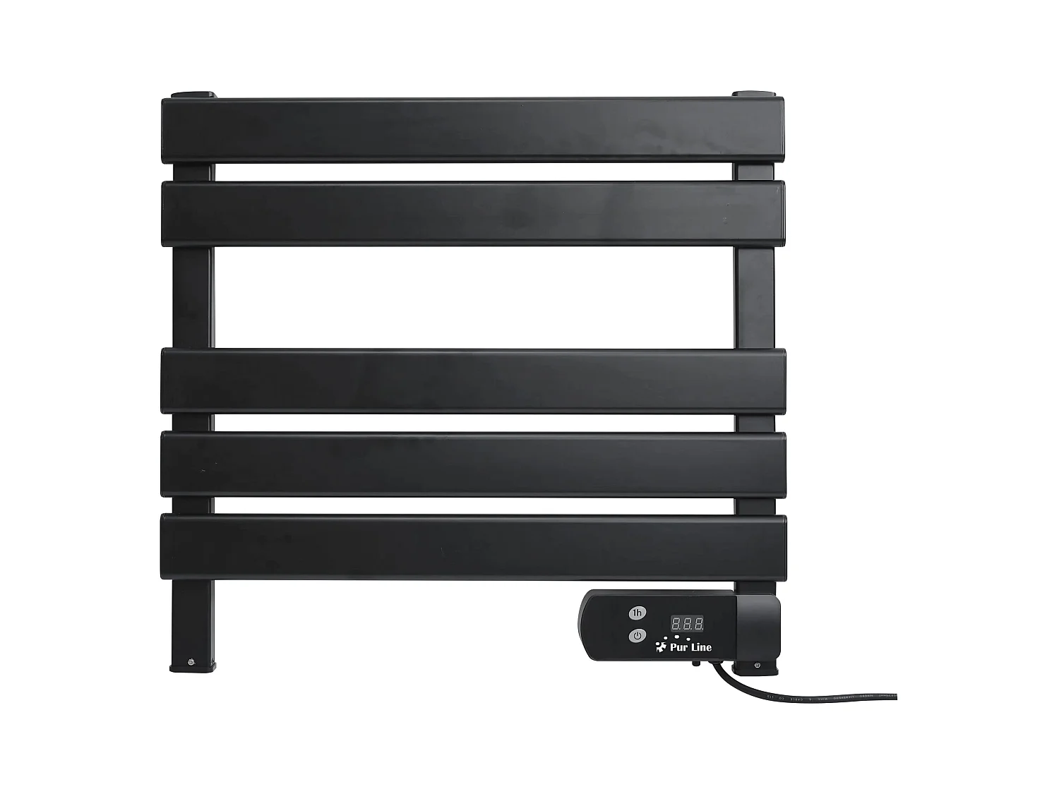 Sèche-serviettes électrique compact noir 100W