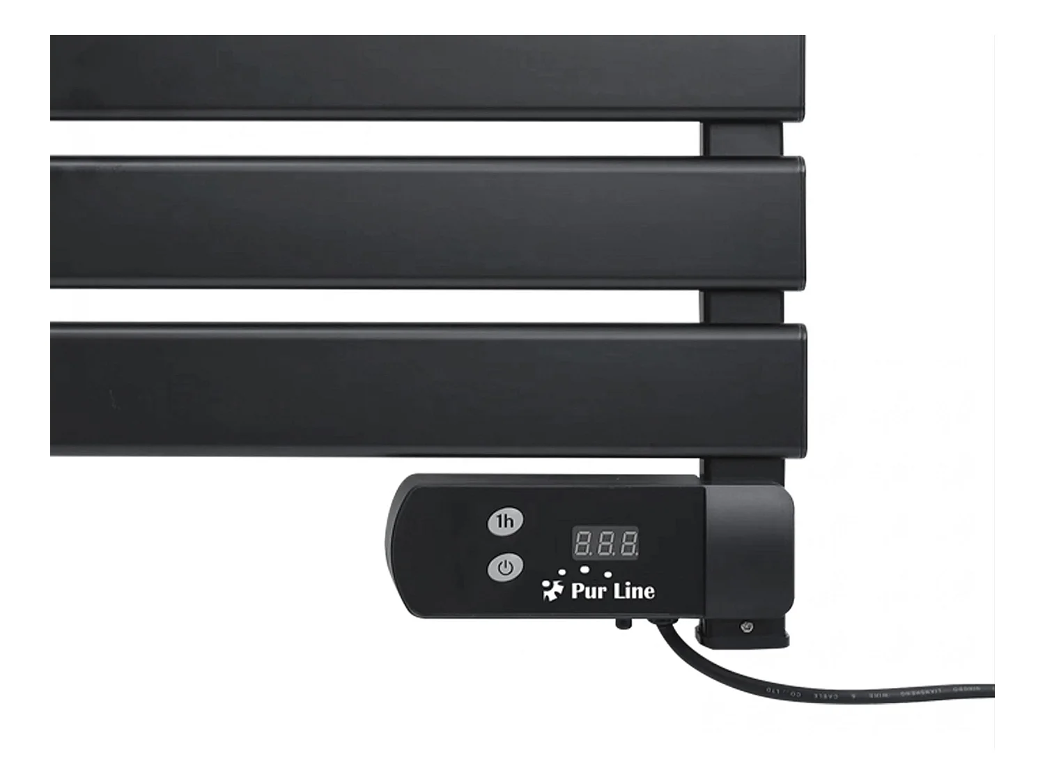 Toallero eléctrico compacto negro 100W