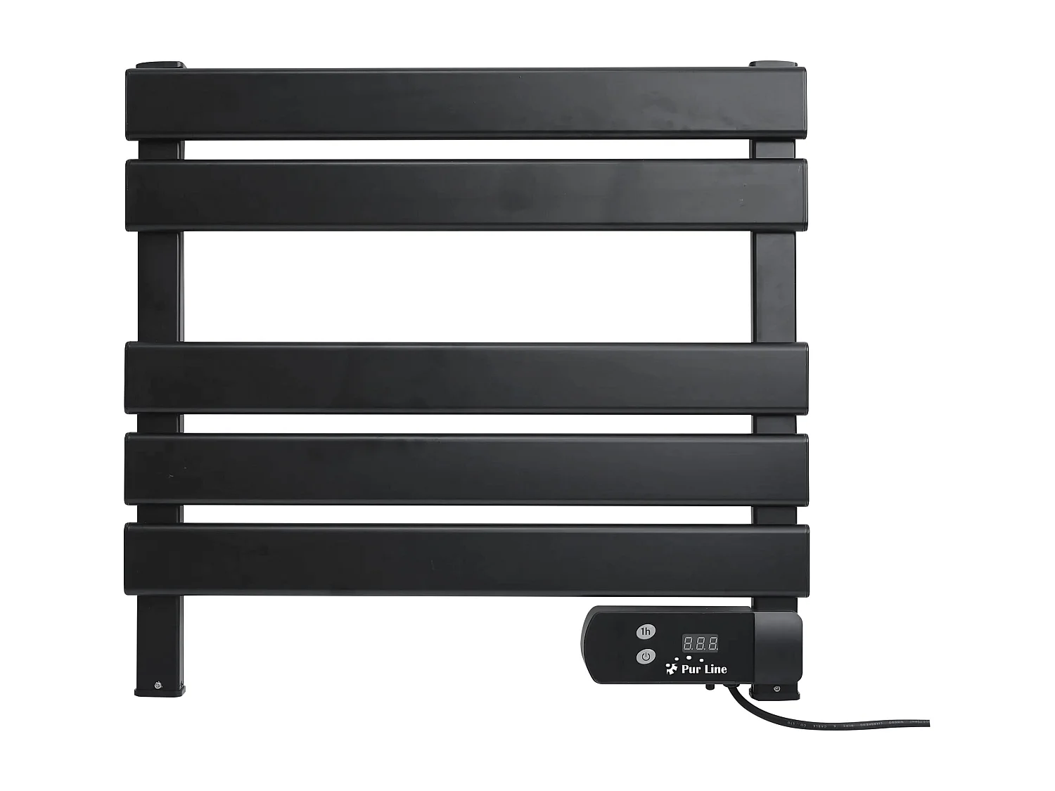 Sèche-serviettes électrique compact noir 100W