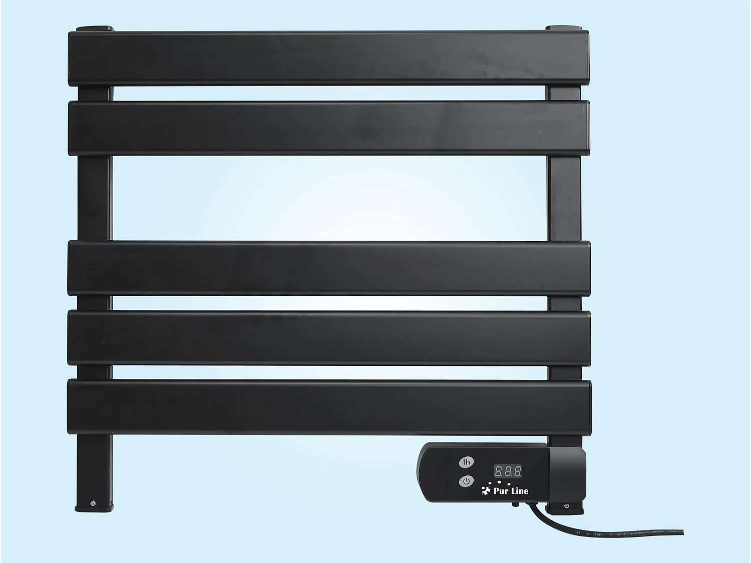 Sèche-serviettes électrique compact noir 100W