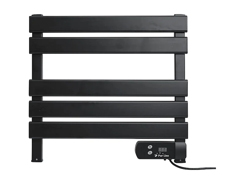 Sèche-serviettes électrique compact noir 100W