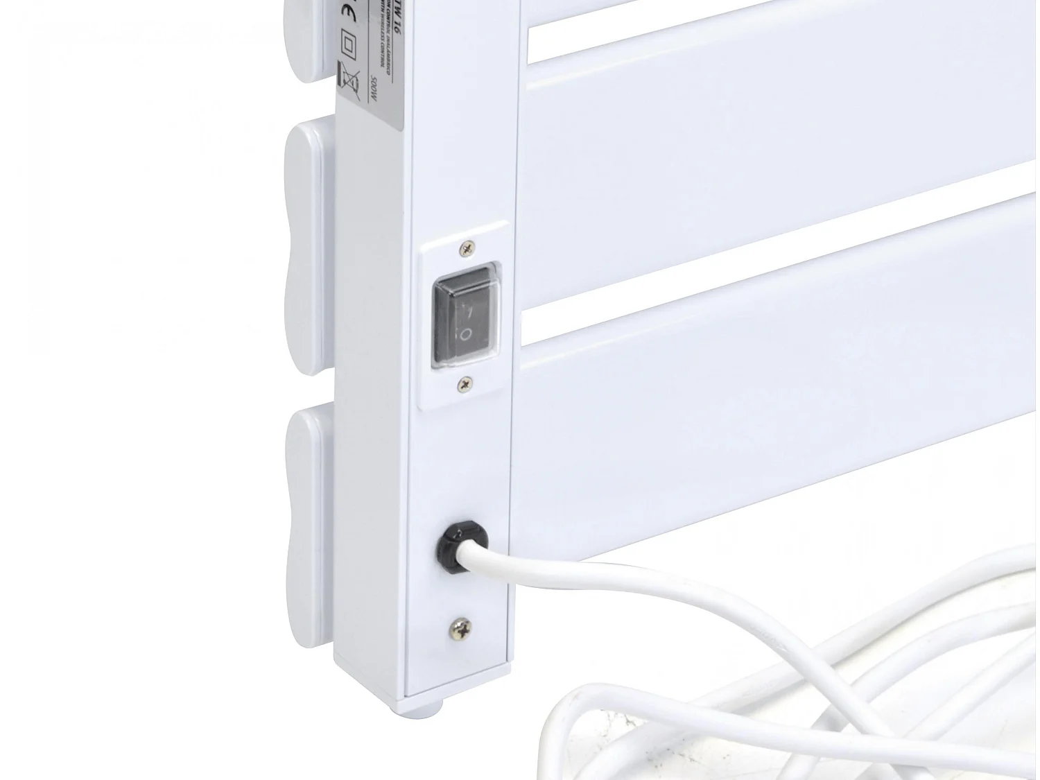 Sèche-serviettes blanc commande sans fil 500W