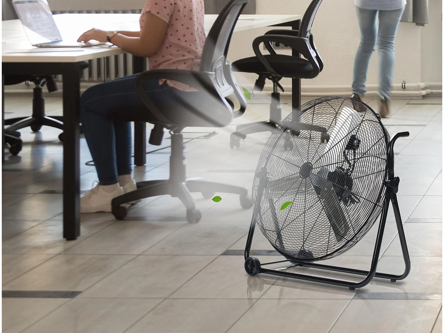 Ventilateur industriel 160W avec 3 vitesses et roues