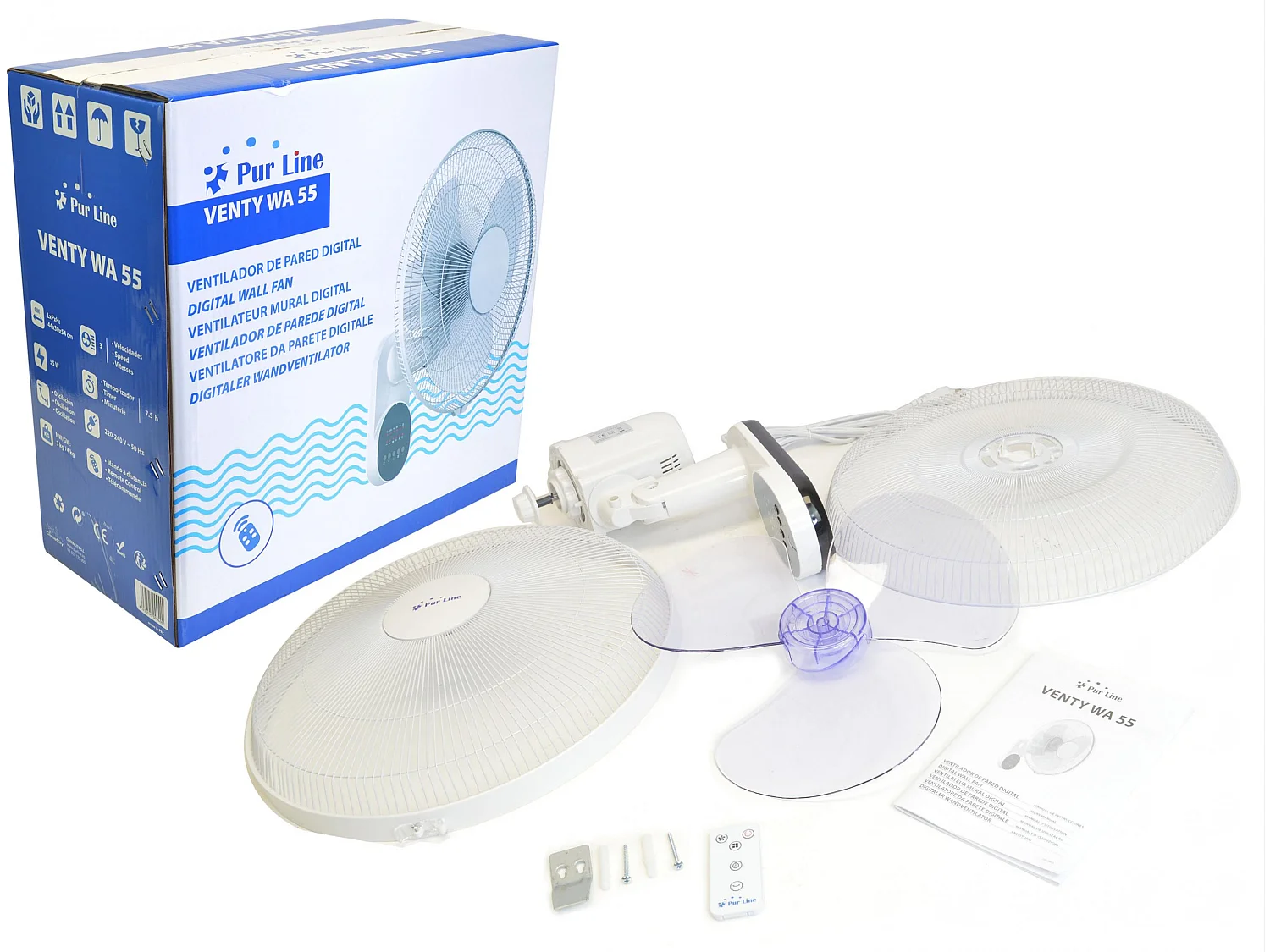 Ventilateur mural avec minuterie et 3 vitesses