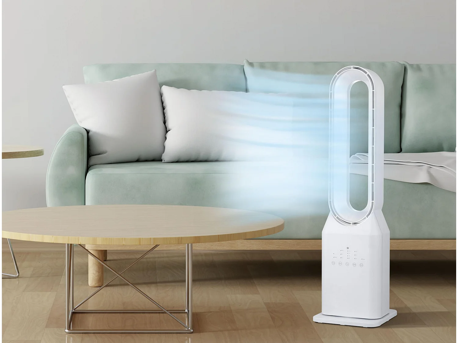 Ventilateur colonne sans pales à 3 vitesses et à oscillation automatique