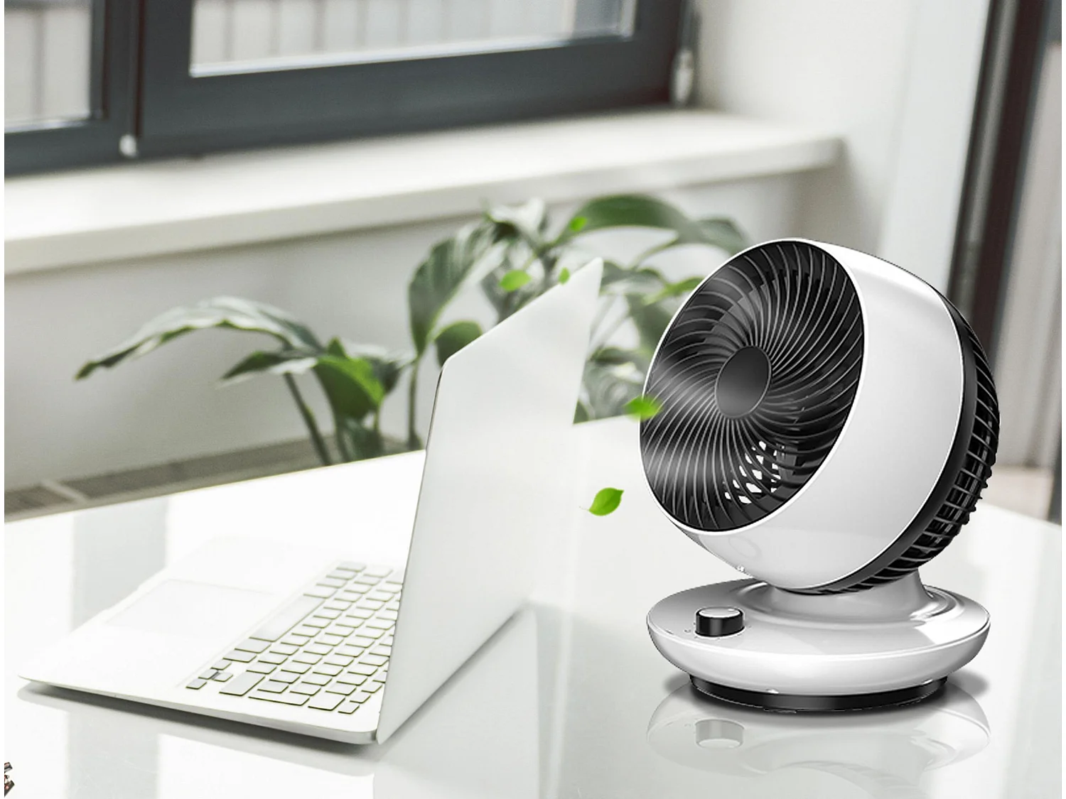 Ventilateur de table à oscillation verticale