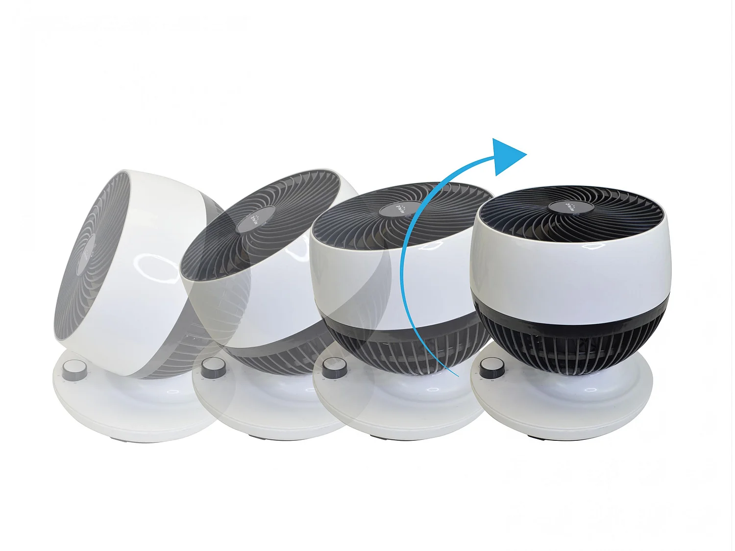 Tafelventilator met verticale oscillatie