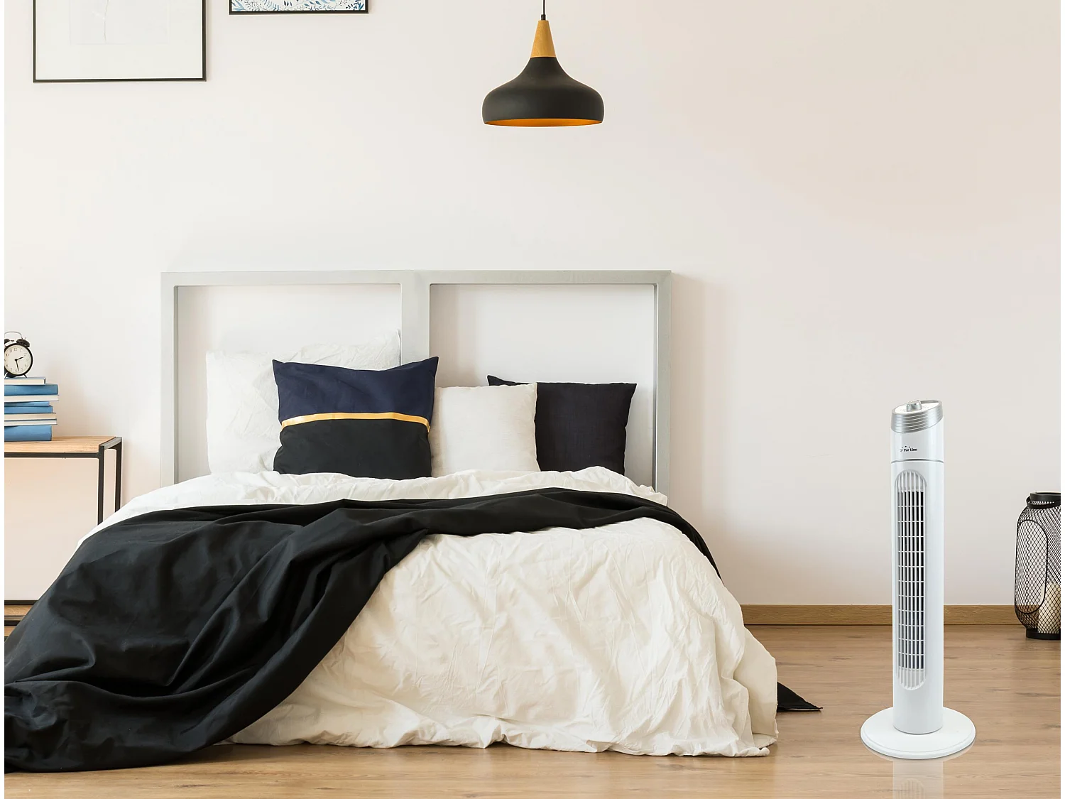 Ventilatore a torre con tre velocità e oscillazione automatica, consumo 40W