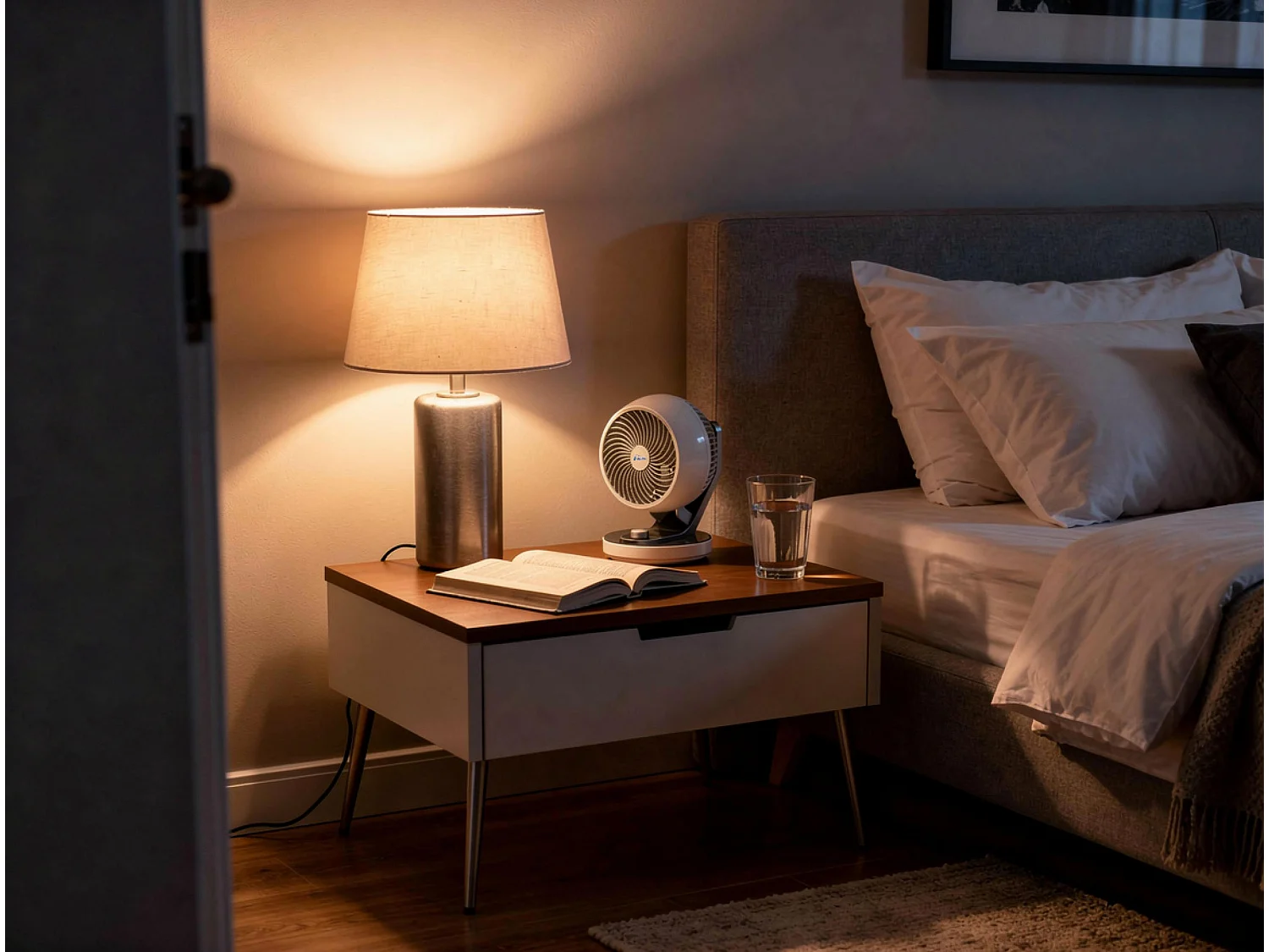 Ventilateur de Bureau 60W avec 3 vitesses et oscillant