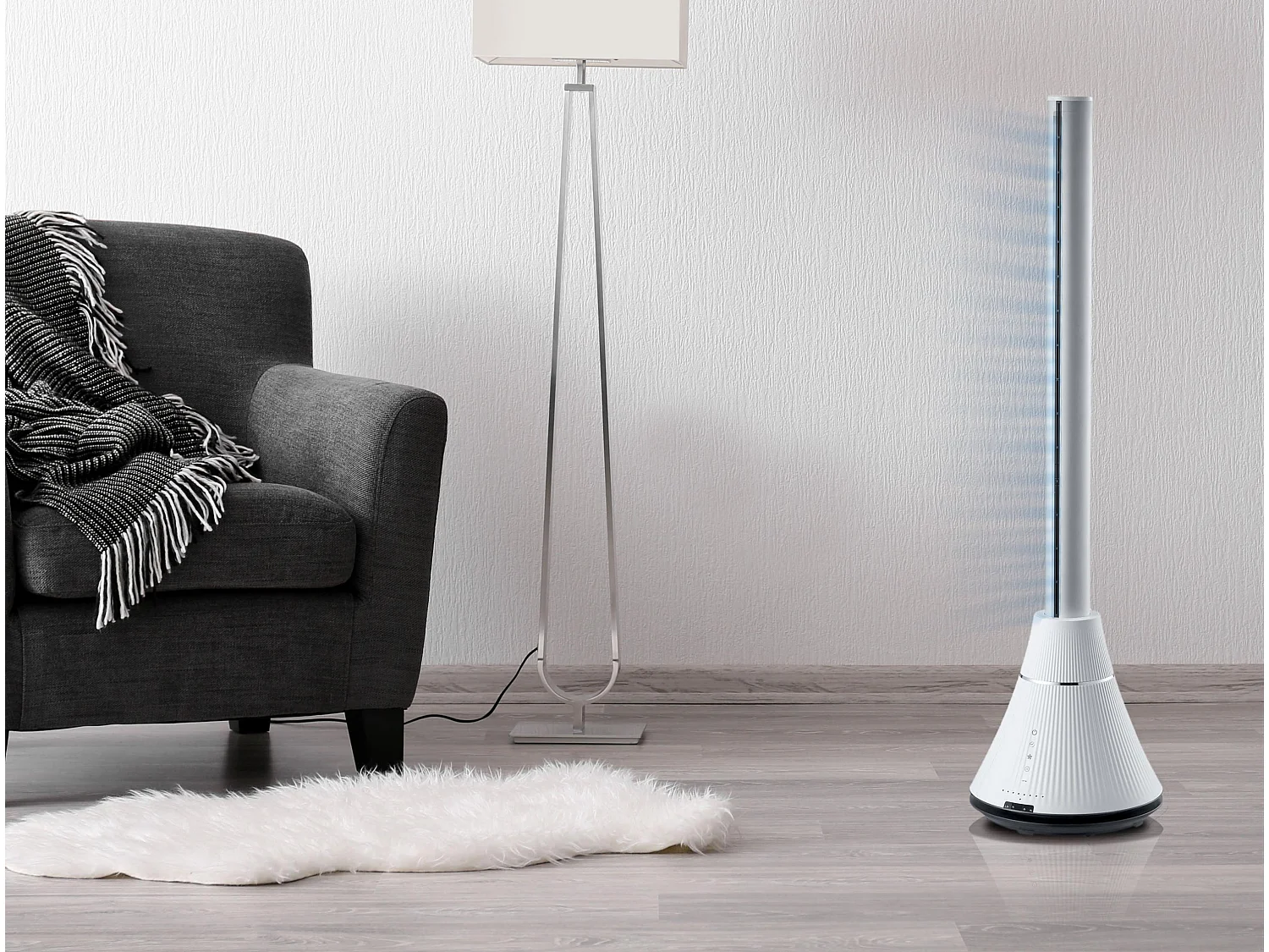 Ventilateur tour 100 ultra-silencieux avec 8 vitesses