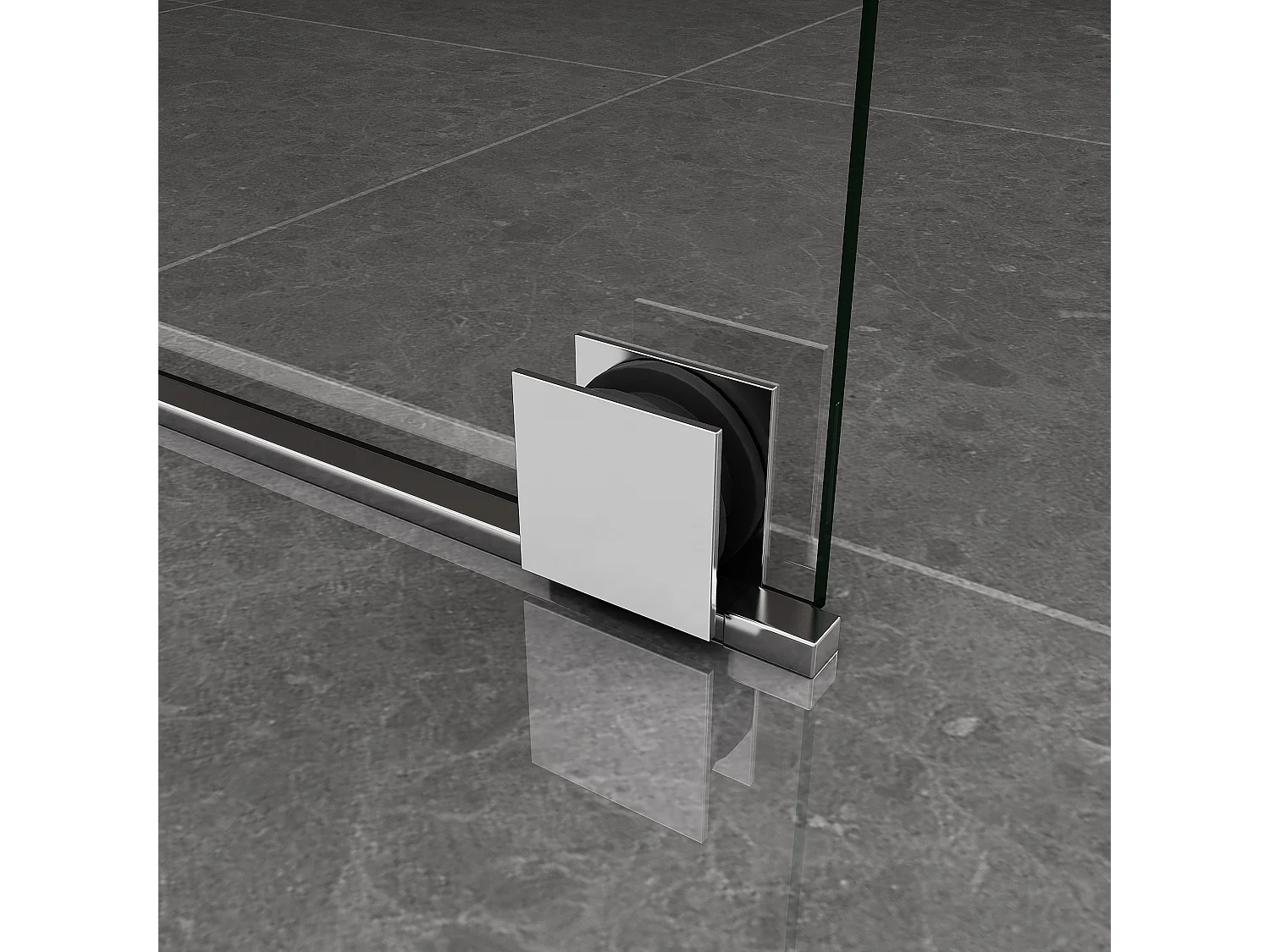 Paroi de douche 8 mm à porte coulissante réversible, hauteur 200 Cm.140 réglable 136-140 cm