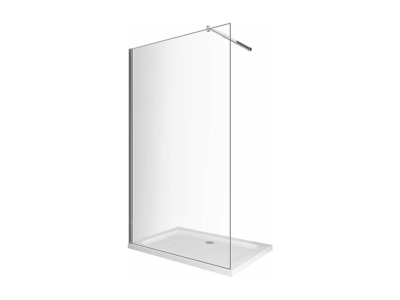 Parete doccia 8 MM Walk in Reversibile Altezza 200 CM 80 regolabile 78-80