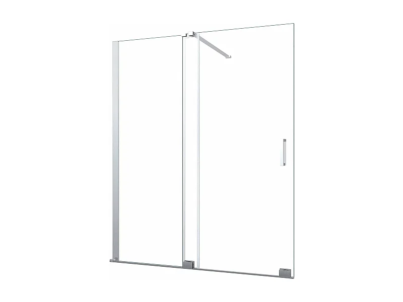 Paroi de douche 8 mm à porte coulissante réversible, hauteur 200 Cm.130 réglable 126-130 cm