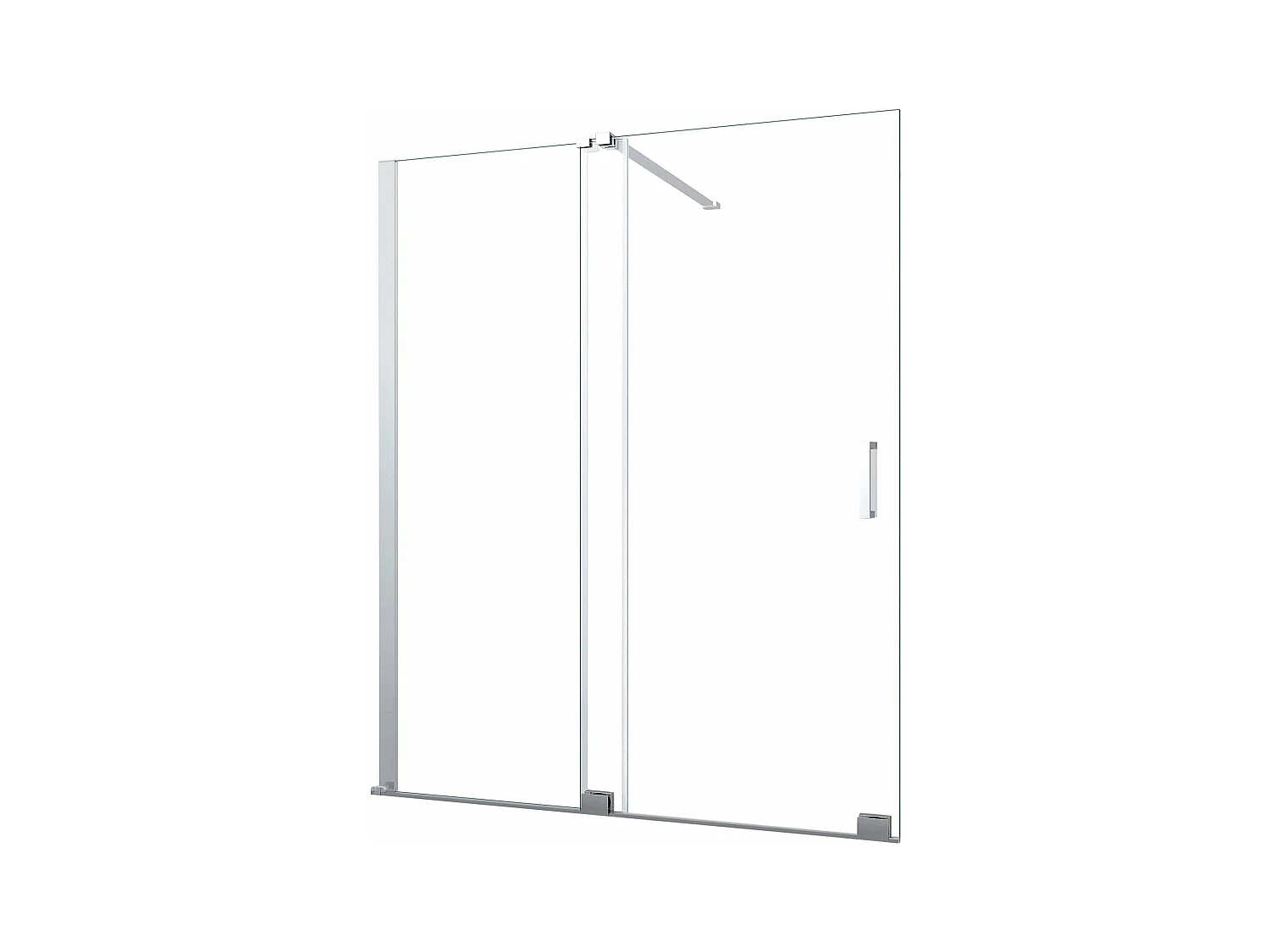 Paroi de douche 8 mm à porte coulissante réversible, hauteur 200 Cm.170 réglable 166-170 cm