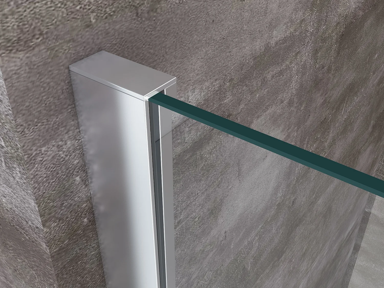 Parete doccia 8 MM Walk in Reversibile Altezza 200 CM 100 regolabile 98-100