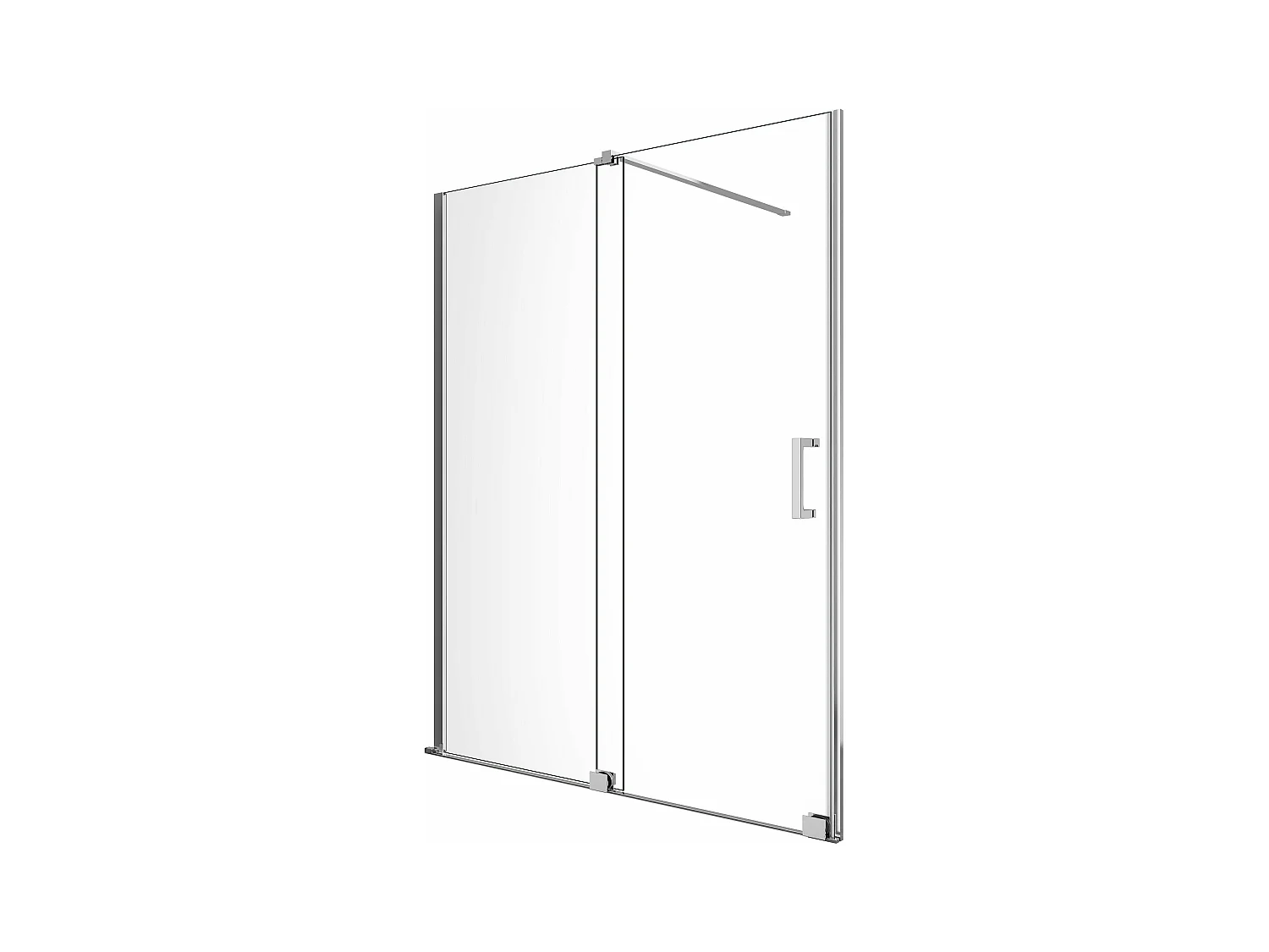 Porte pour installation en niche type Walk-In coulissante H 200, cadre chromé réversible Cm.140 réglable 136-140 cm