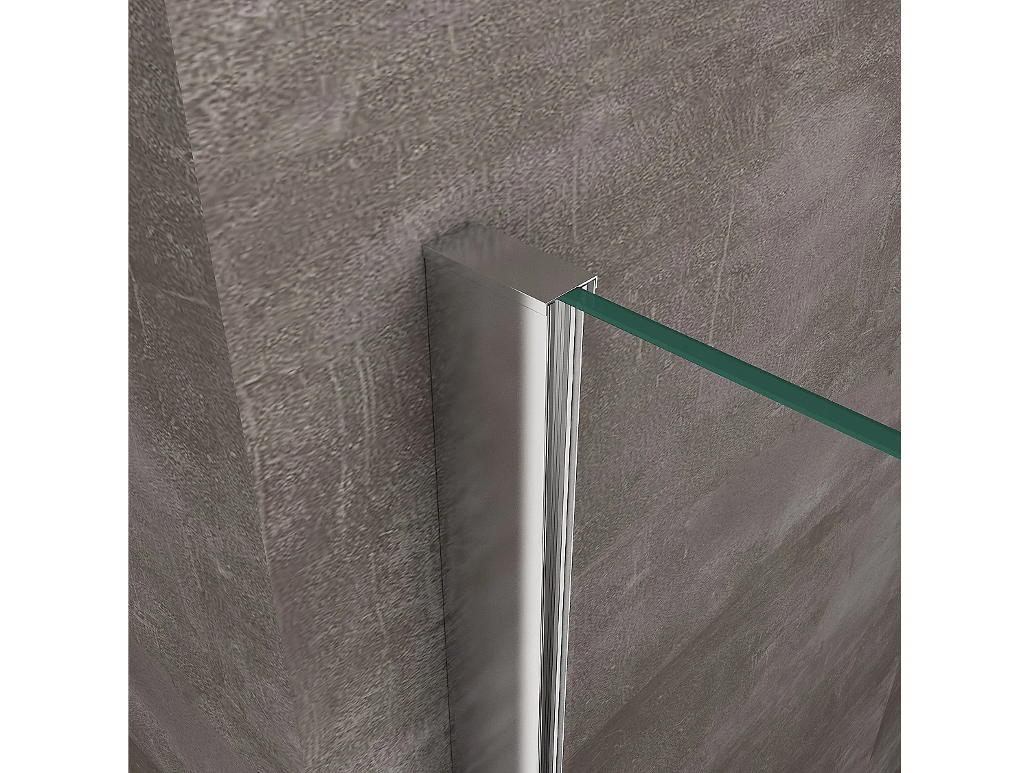 Porte pour installation en niche type Walk-In coulissante H 200, cadre chromé réversible Cm.140 réglable 136-140 cm