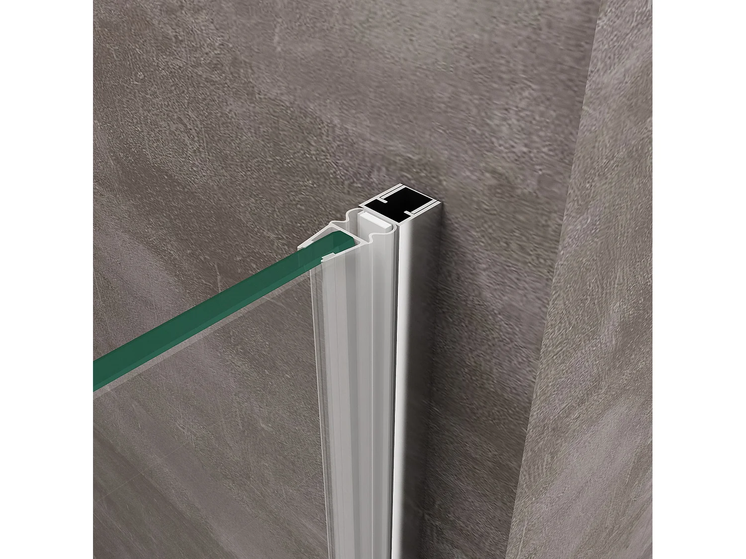 Porte pour installation en niche type Walk-In coulissante H 200, cadre chromé réversible Cm.160 réglable 156-160 cm