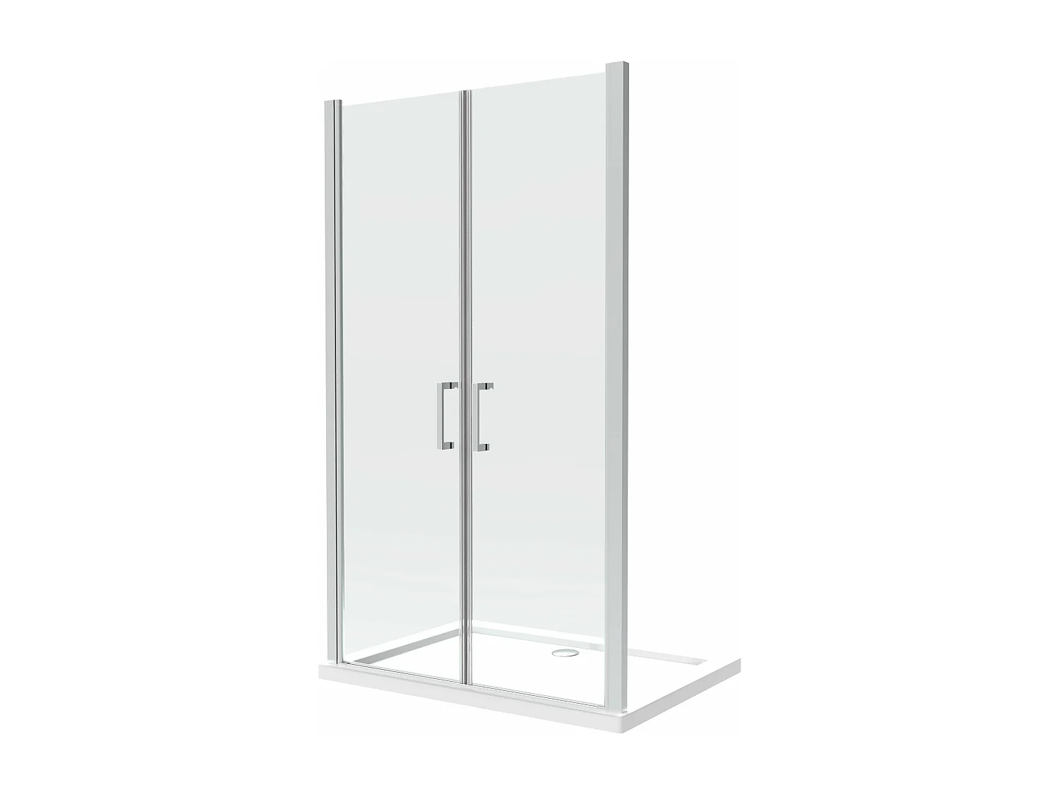 Box Doccia Doppio Battente In Linea Vetro Temperato 8 mm Easy-Clean 158,5-162,5 H 200 cm