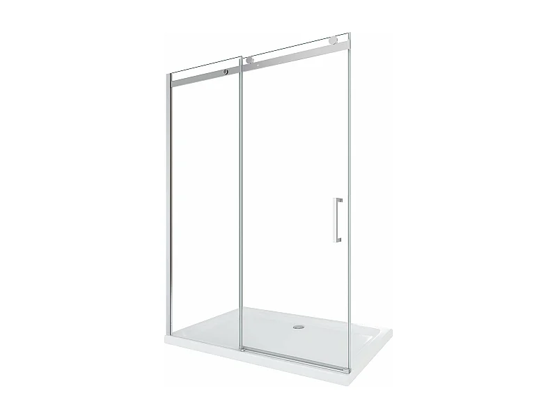 Porte de douche de 8 mm pour installation en niche H.190 avec ouverture coulissante et rèversible – 180 cm