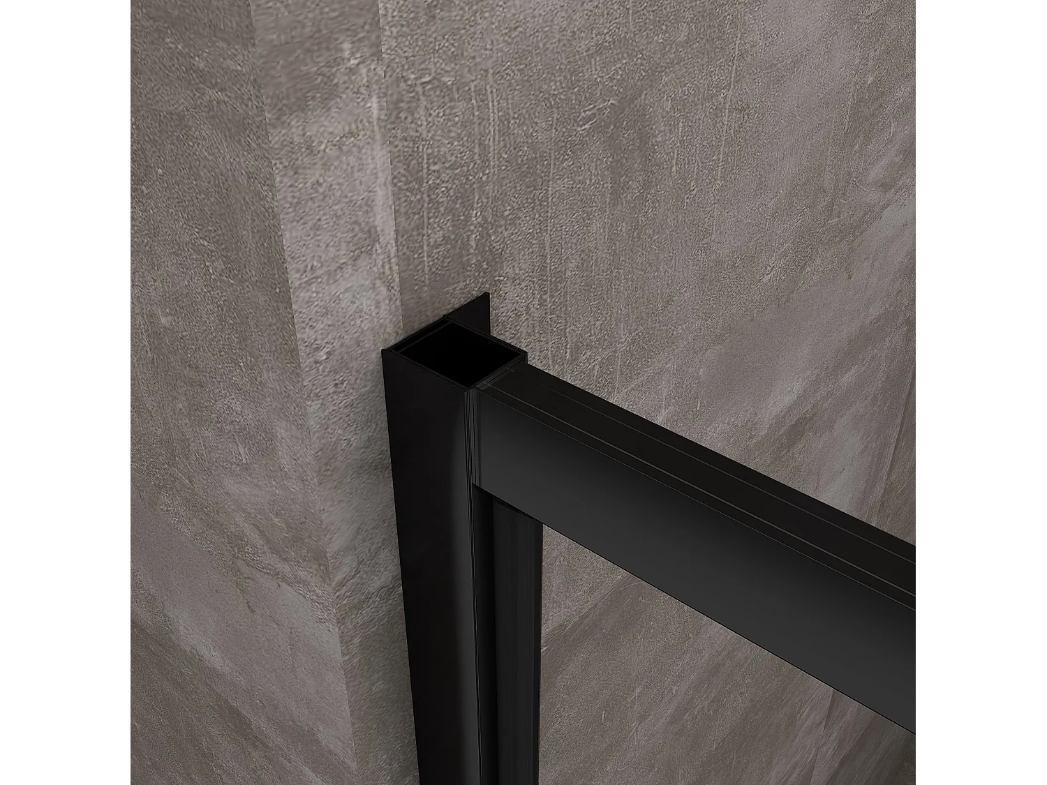 Porta Doccia Battente Roto-Traslante Con Perni Asimmetrici Telaio Nero Opaco Reversibile Cm 116-119 H 200