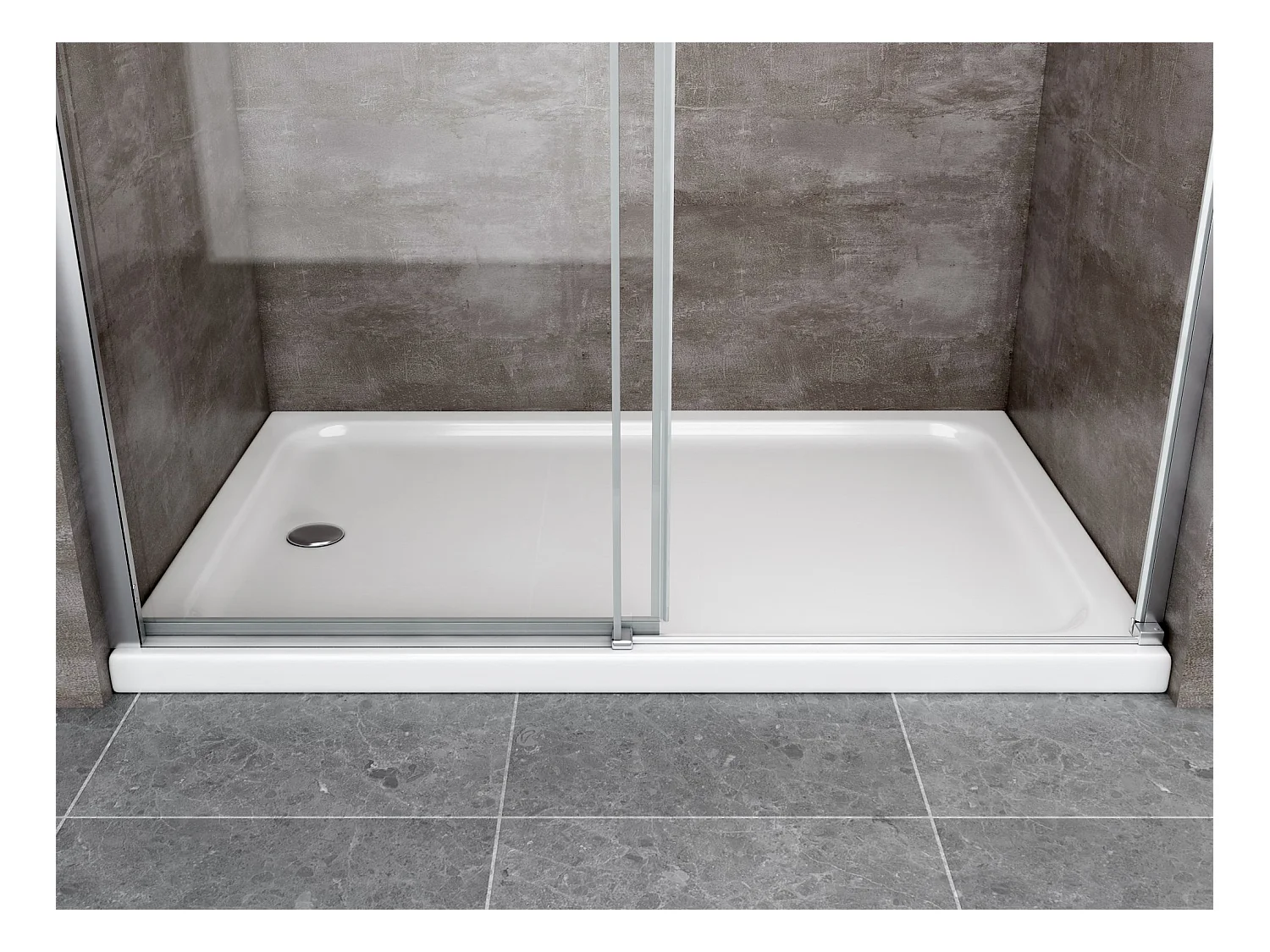 Porte de douche de 8 mm pour installation en niche H.190 avec ouverture coulissante et rèversible – 200 cm