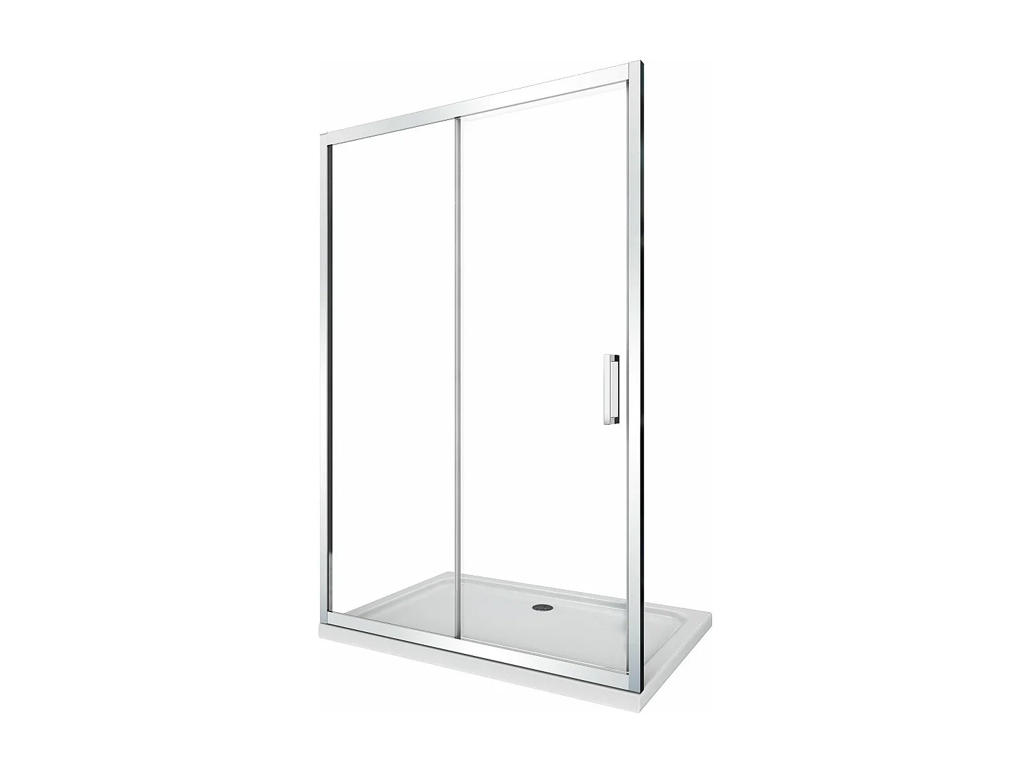 Porte de douche de 6 mm pour installation en niche H.190 avec overture coulissante – 160-165 cm
