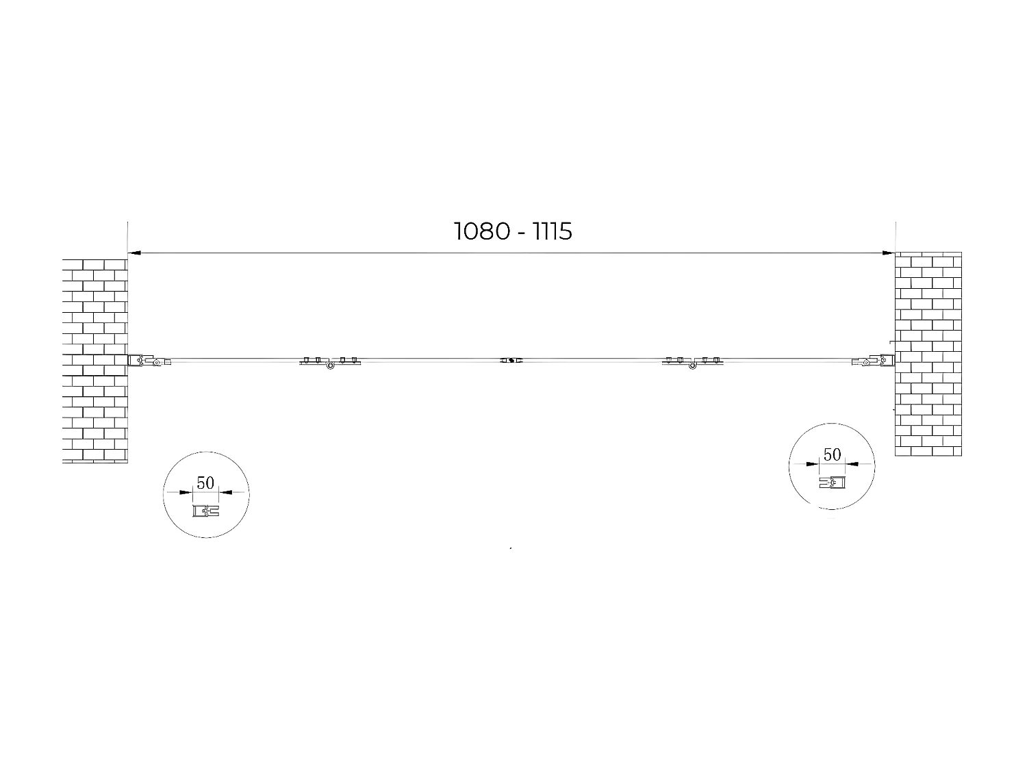Porta doccia a libro soffietto pieghevole su due lati con apertura totale a 4 ante H 190 cromo trasparente  108-111,5 cm
