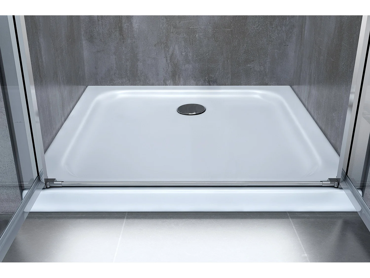 Porte de douche de 6 mm ouverture à battant  – 85-88 cm