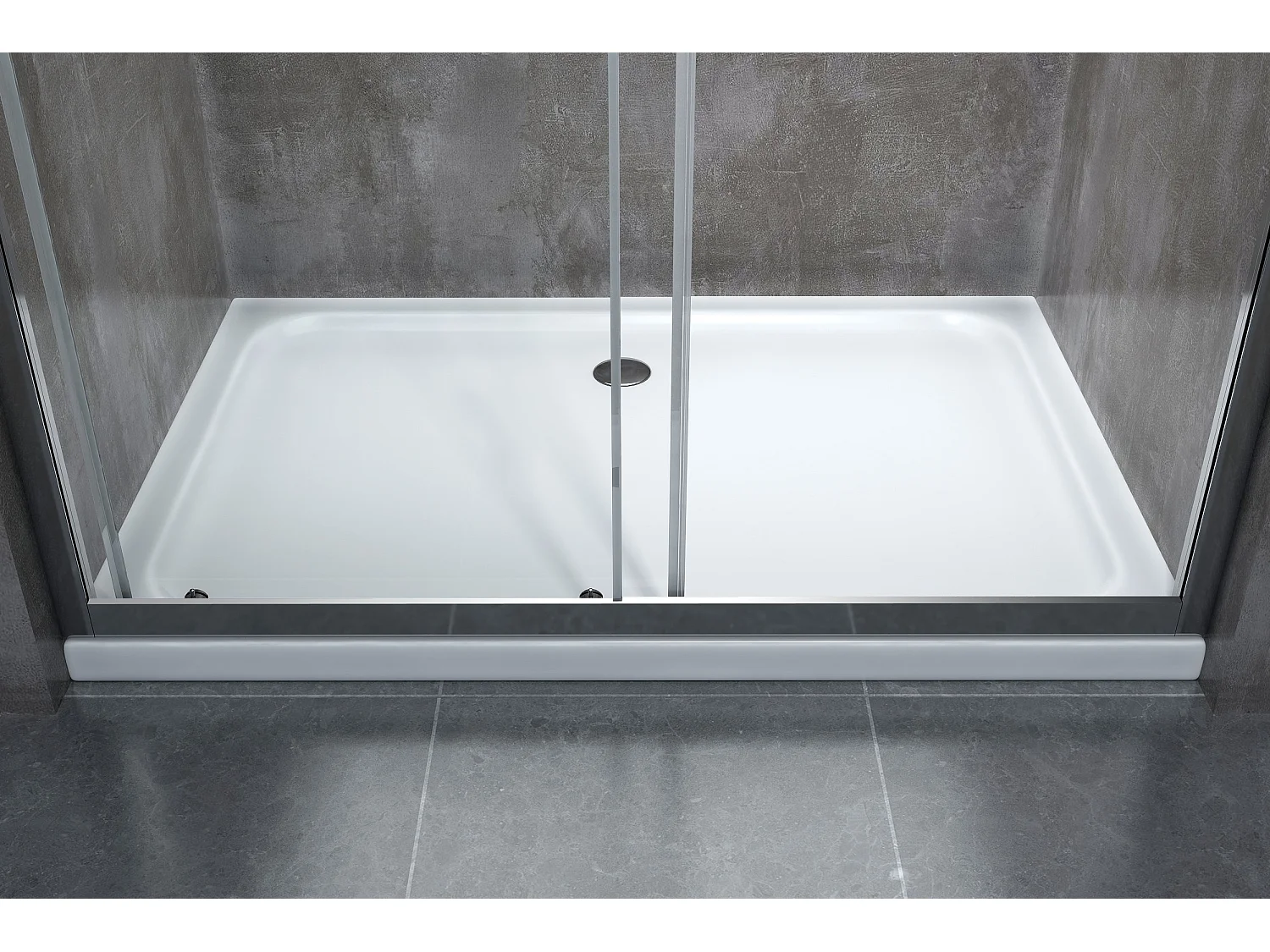 Porte de douche de 6 mm pour installation en niche H.190 avec overture coulissante – 165-170 cm