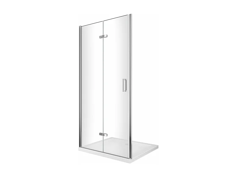 Porte de douche 6 mm pliante pour installation en niche - 83-86,5