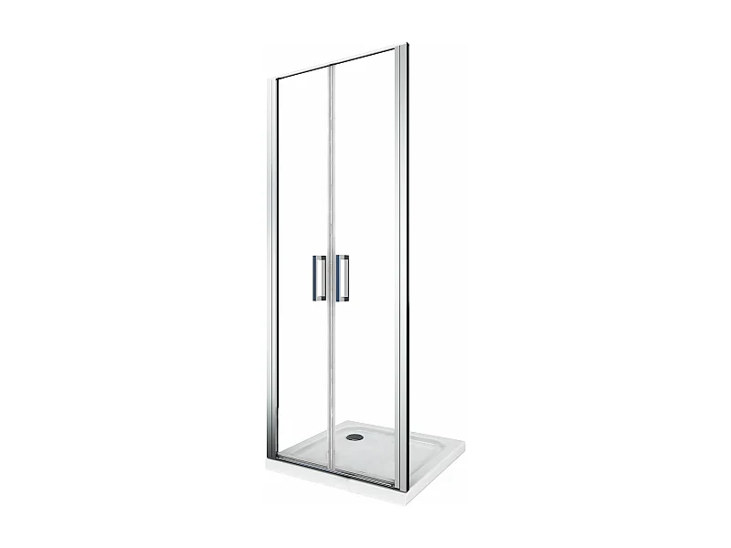 Porta doccia vetro 6 mm apertura battente saloon dentro e fuori Altezza 190 Regolabile 82-85