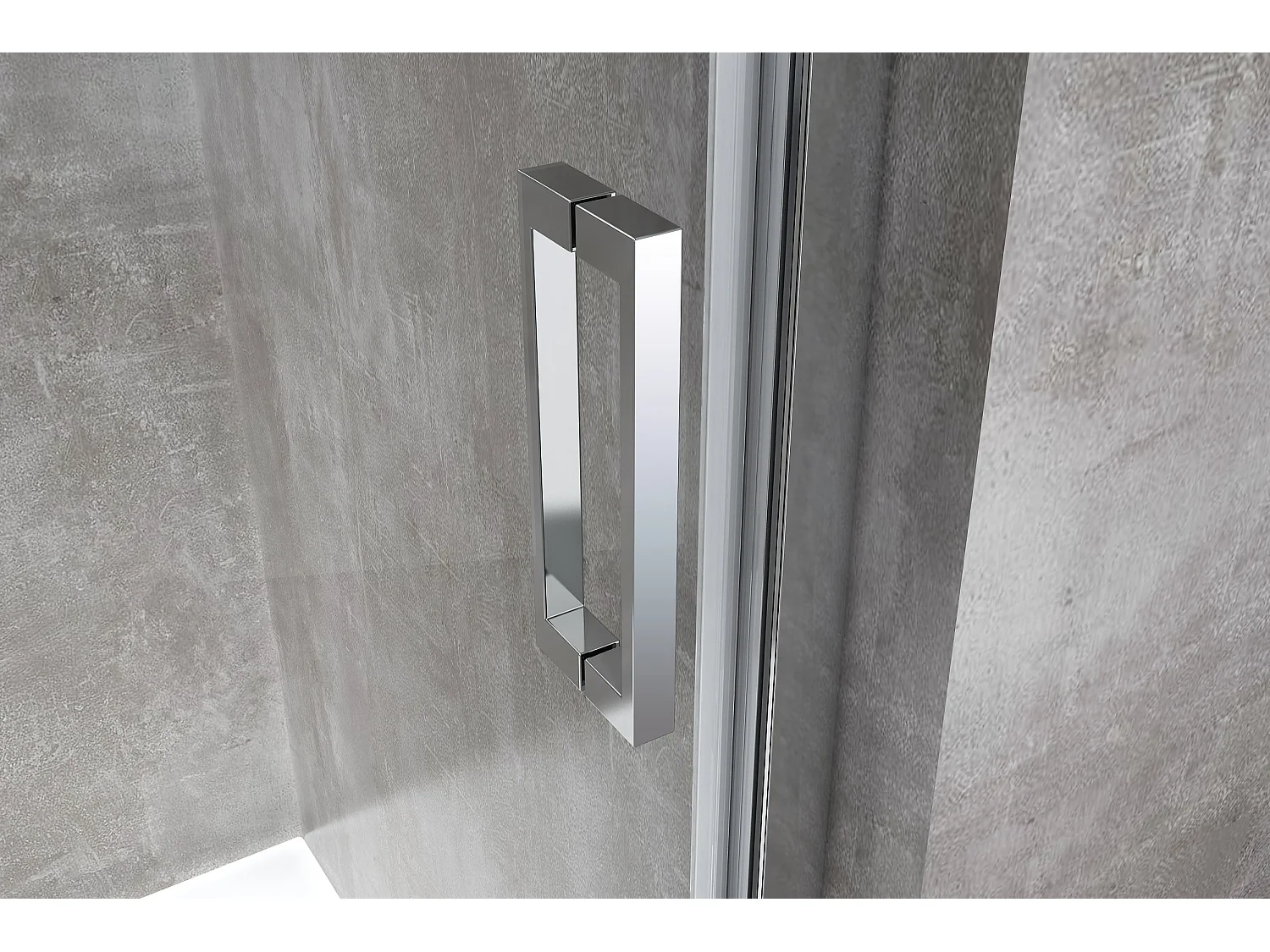 Porta doccia vetro 6 mm per installazione in nicchia Altezza 190 cm installazione reversibile cm 155-160